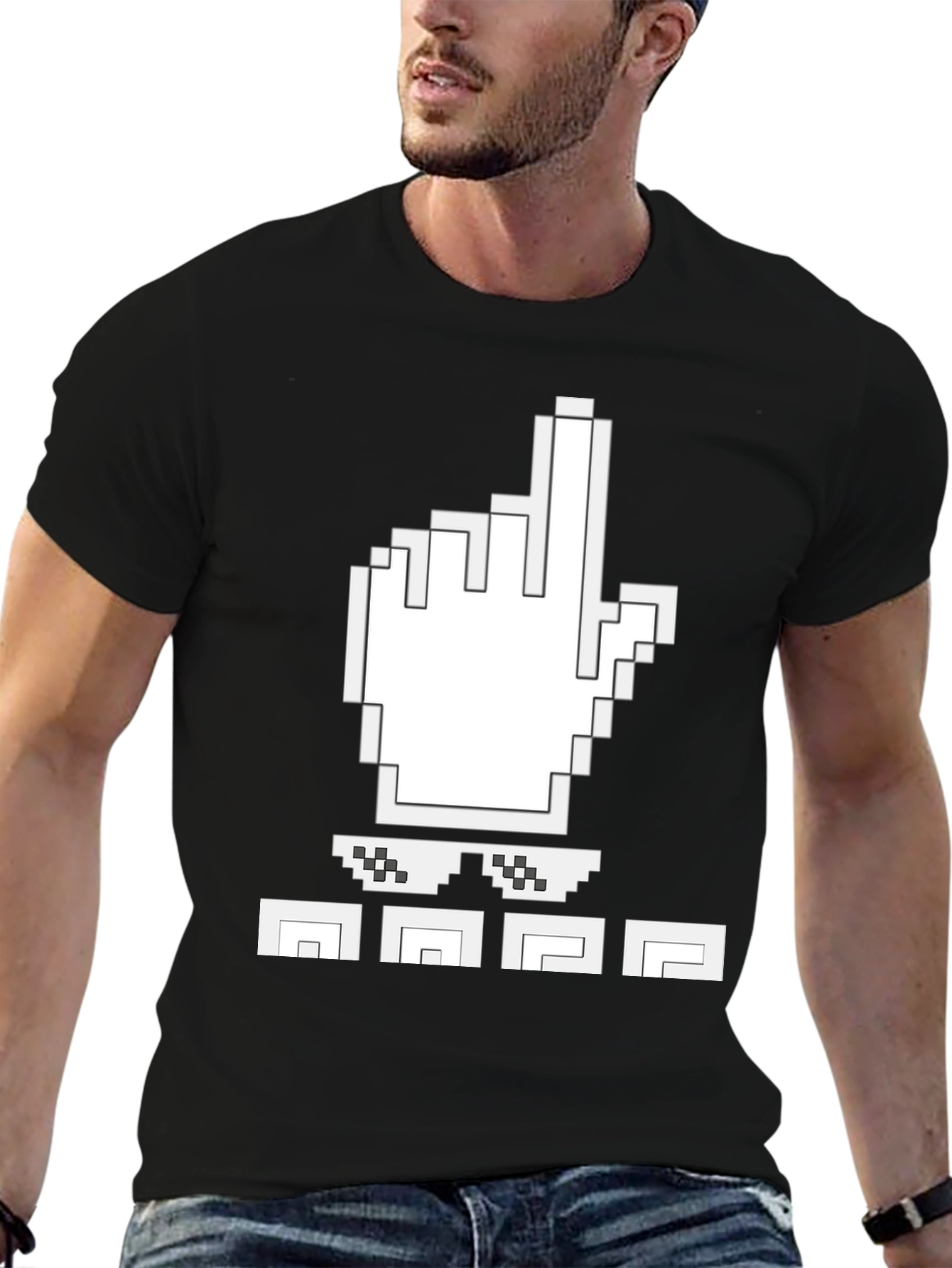 Pixel Hand T-Shirt: Level Up Your Style!