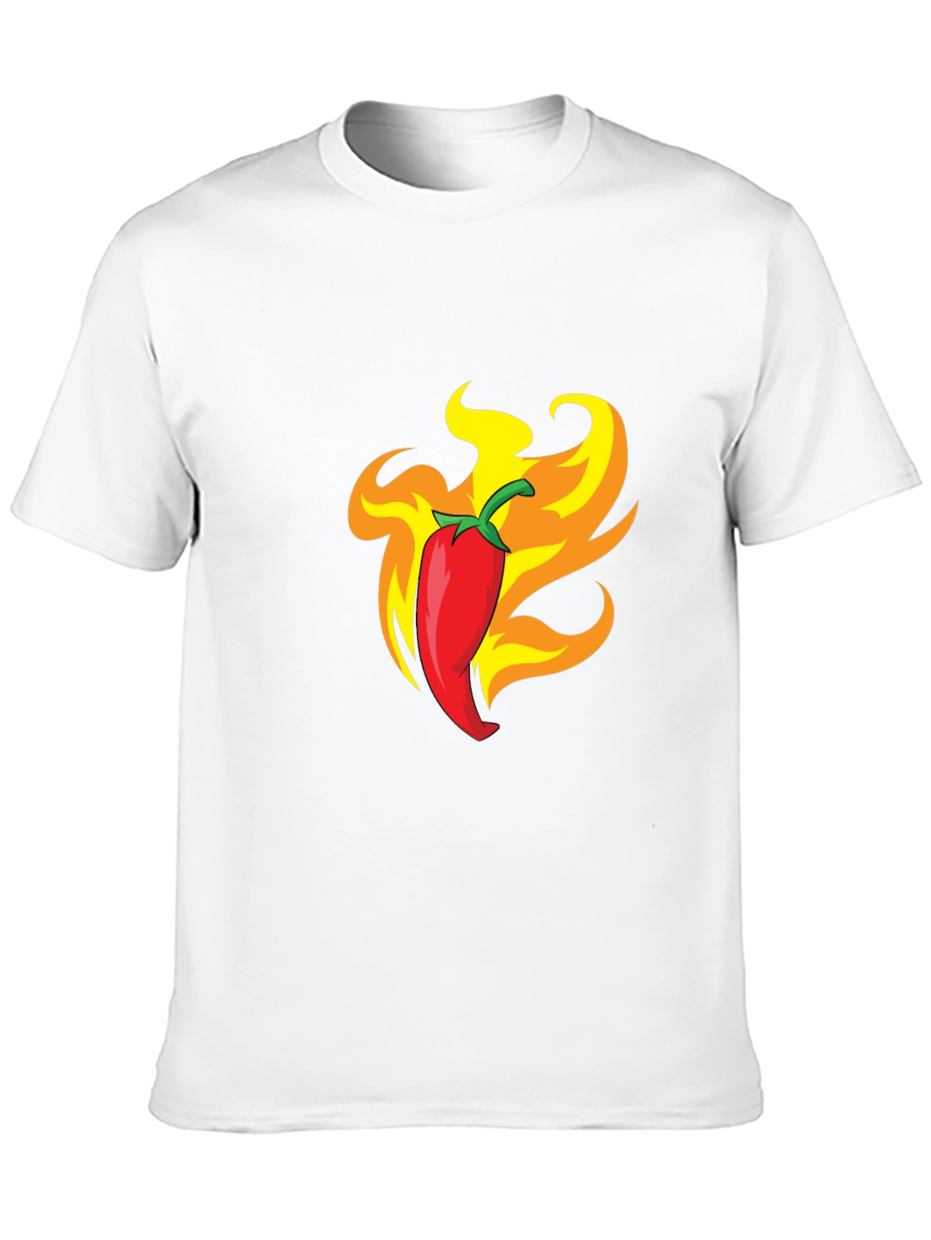 Fiery Chili Pepper Graphic Tee - Bold Black T-Shirt