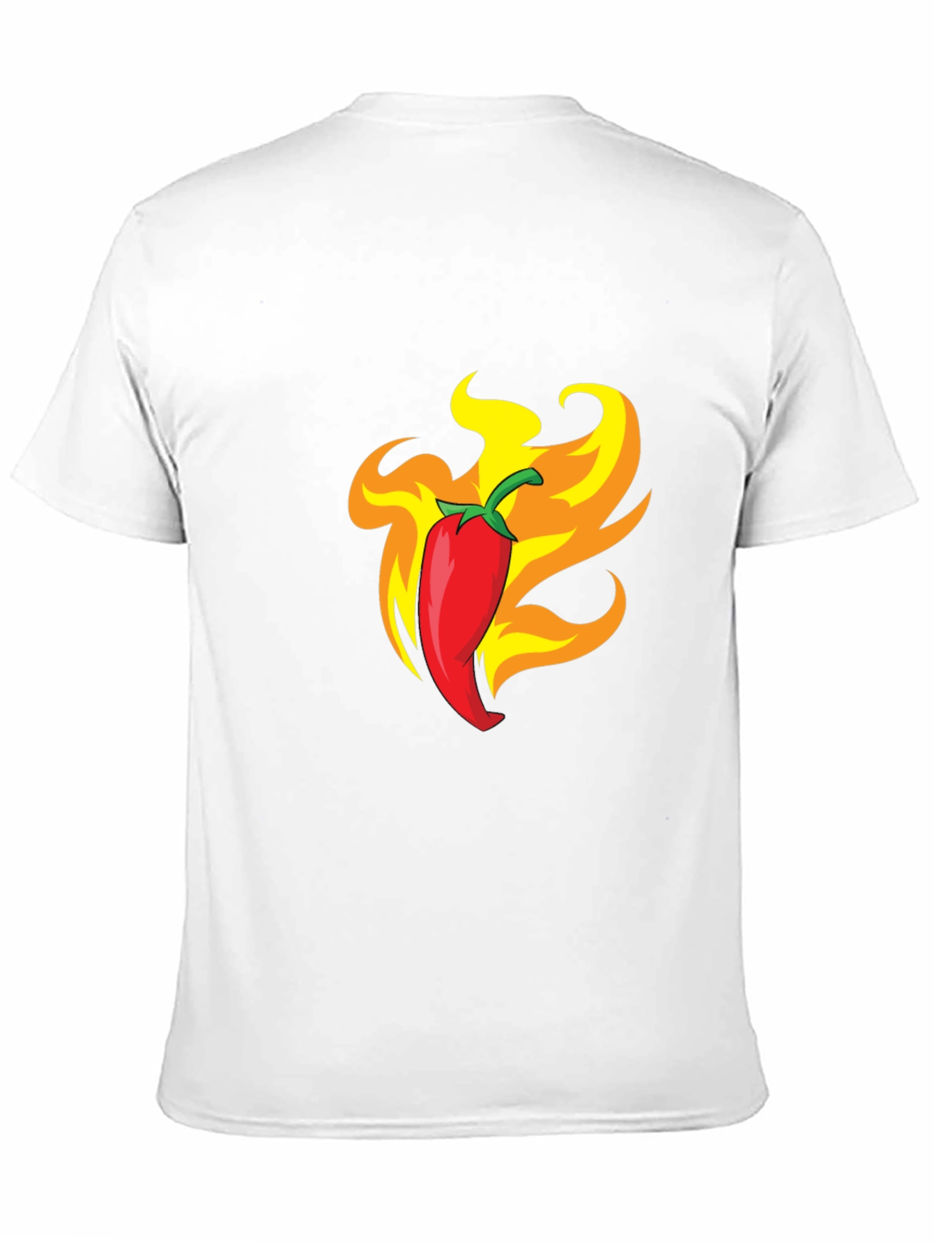 Fiery Chili Pepper Graphic Tee - Bold Black T-Shirt