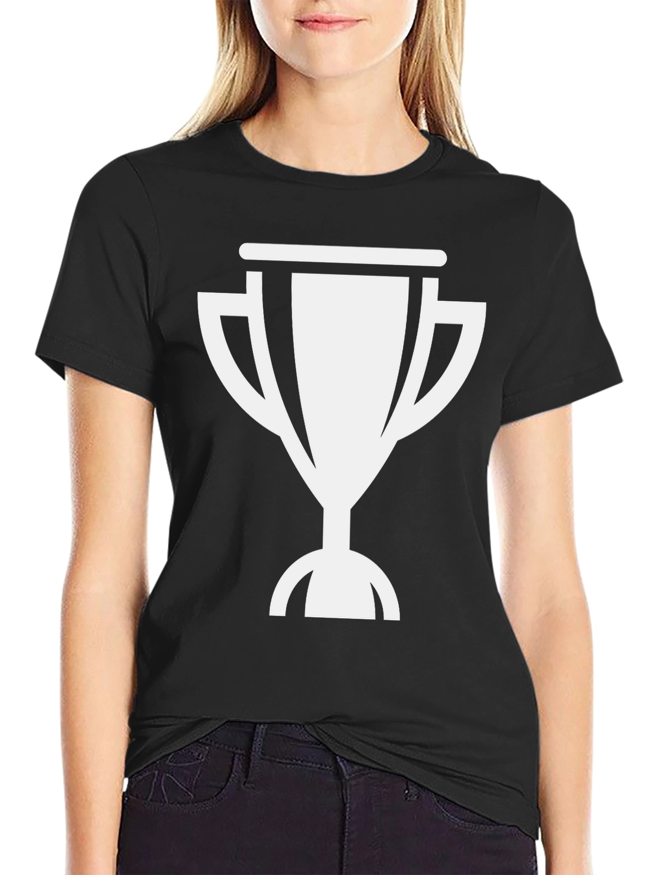 Trophy Graphic Tee - Mens Black Cotton Shirt