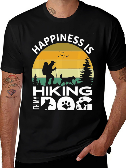 Hiking with My Dog Graphic T-Shirt