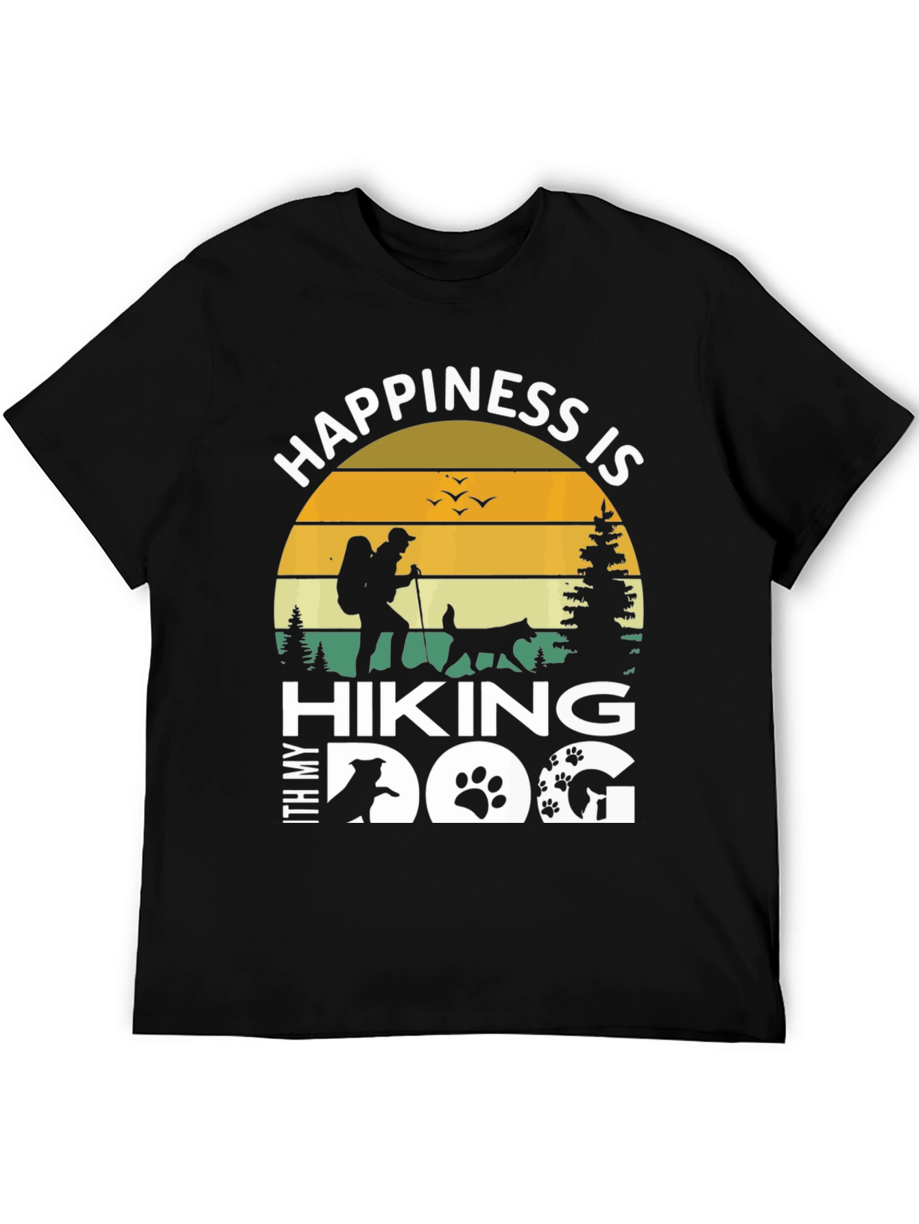 Hiking with My Dog Graphic T-Shirt