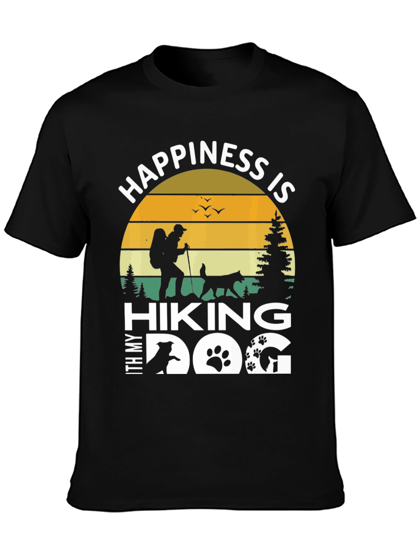 Hiking with My Dog Graphic T-Shirt