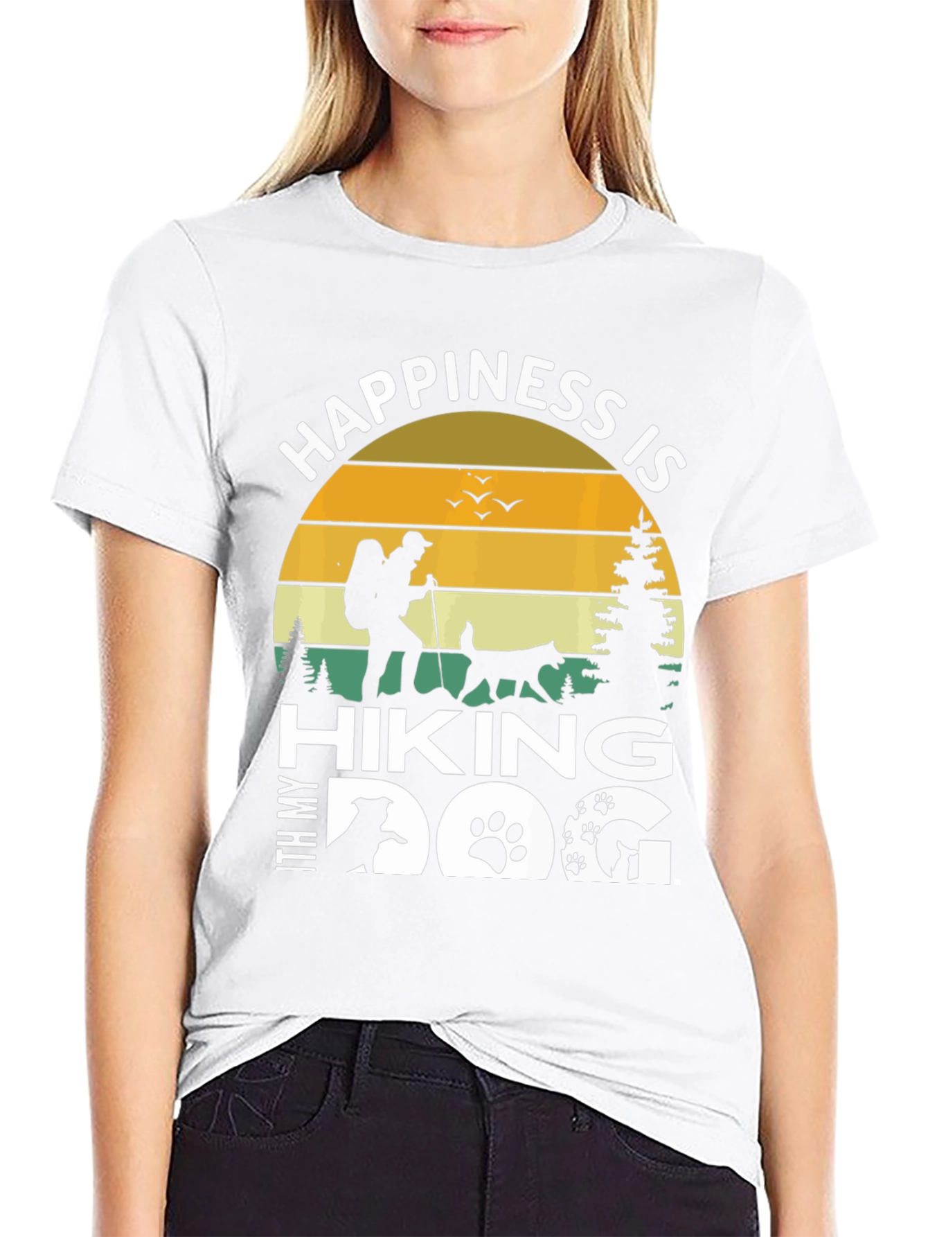 Hiking with My Dog Graphic T-Shirt