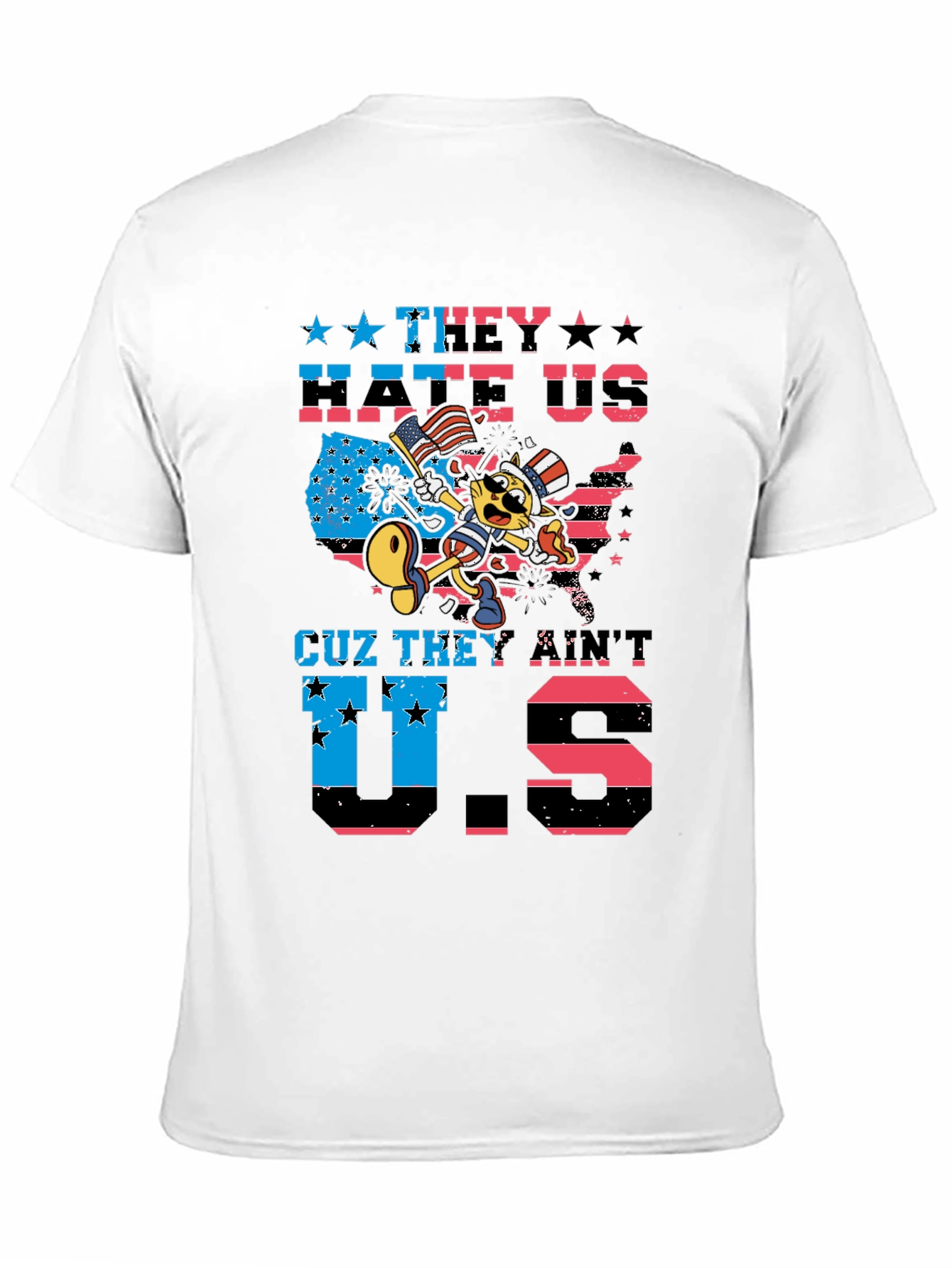 Patriotic Cat T-Shirt - They Hate Us
