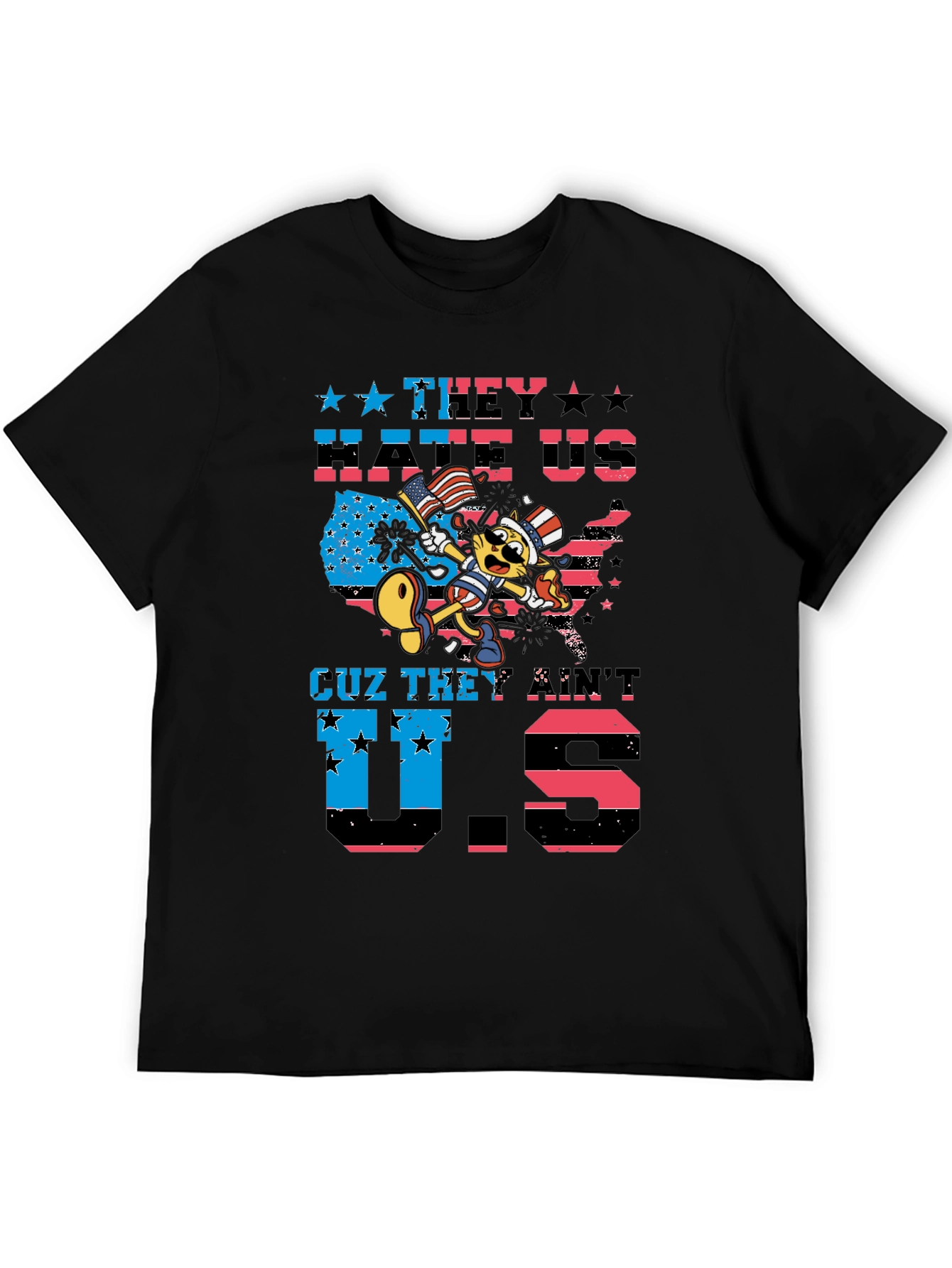 Patriotic Cat T-Shirt - They Hate Us