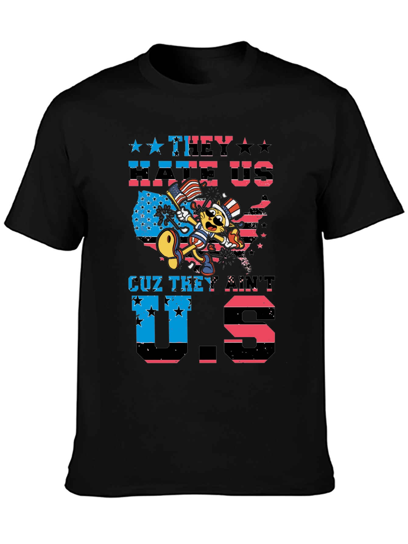 Patriotic Cat T-Shirt - They Hate Us