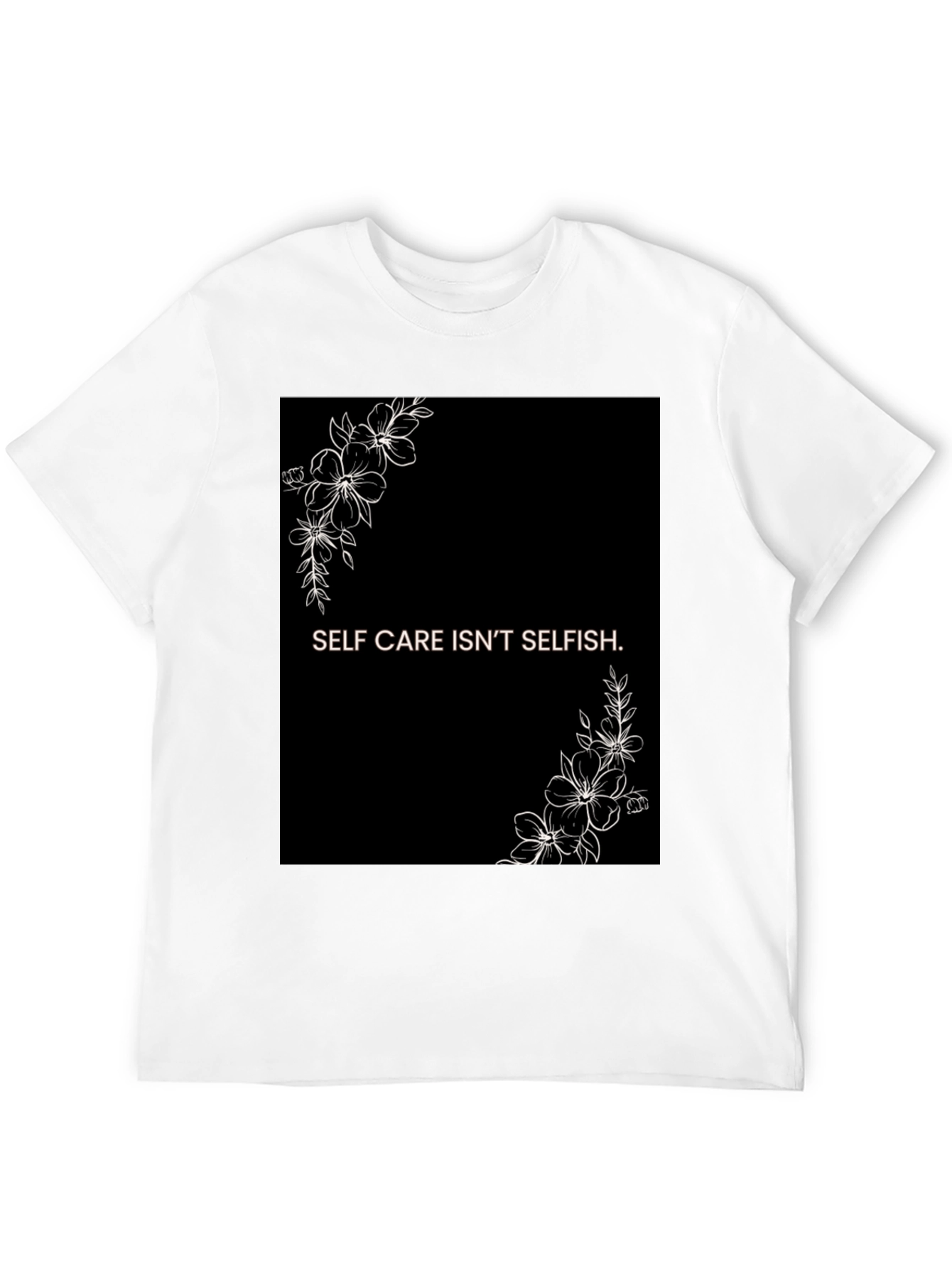 Self Care Isnt Selfish Black Graphic Tee