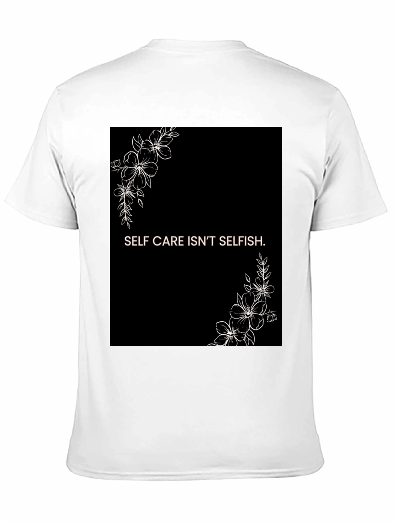 Self Care Isnt Selfish Black Graphic Tee