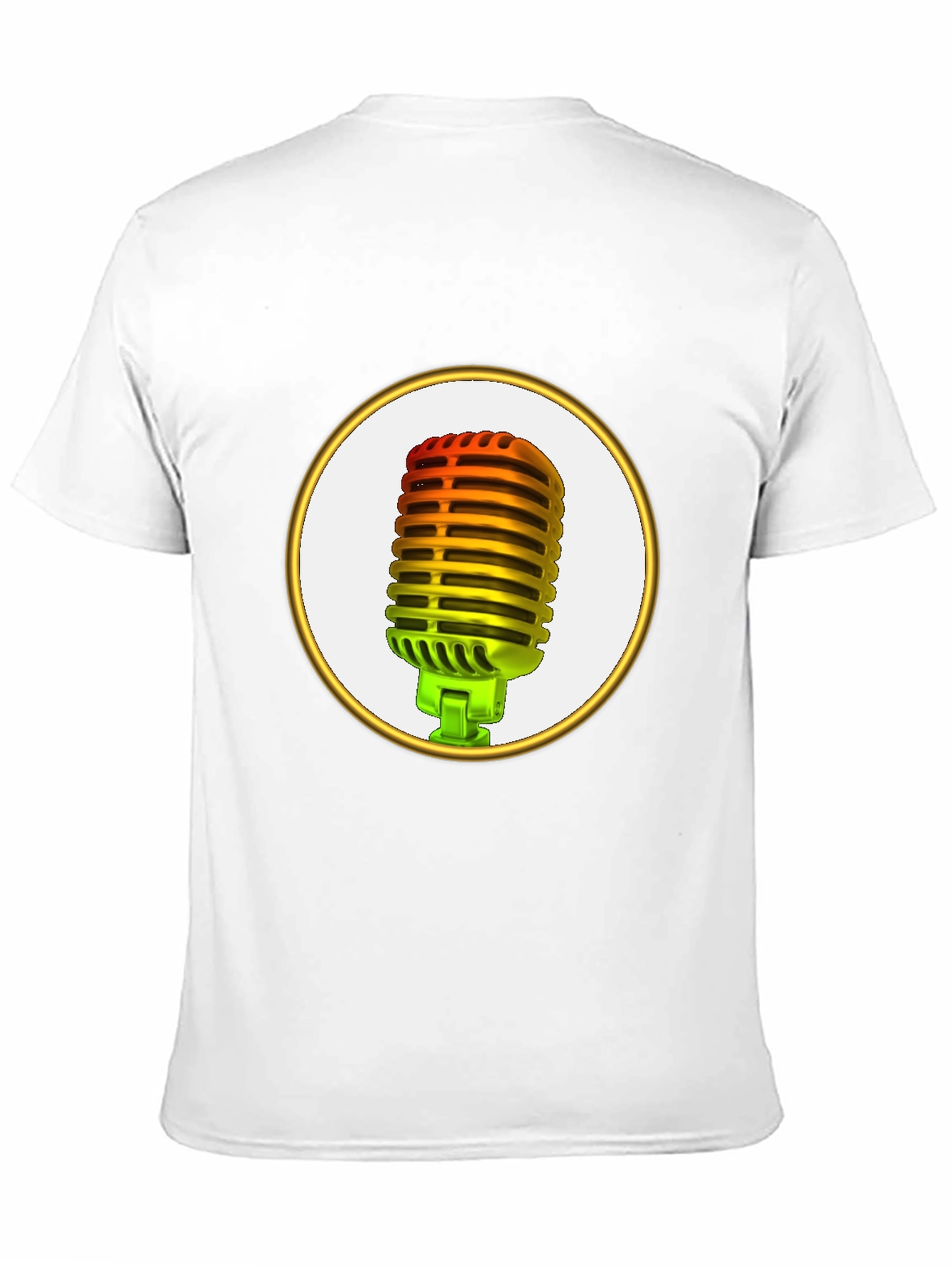 Retro Microphone Graphic Tee - Black