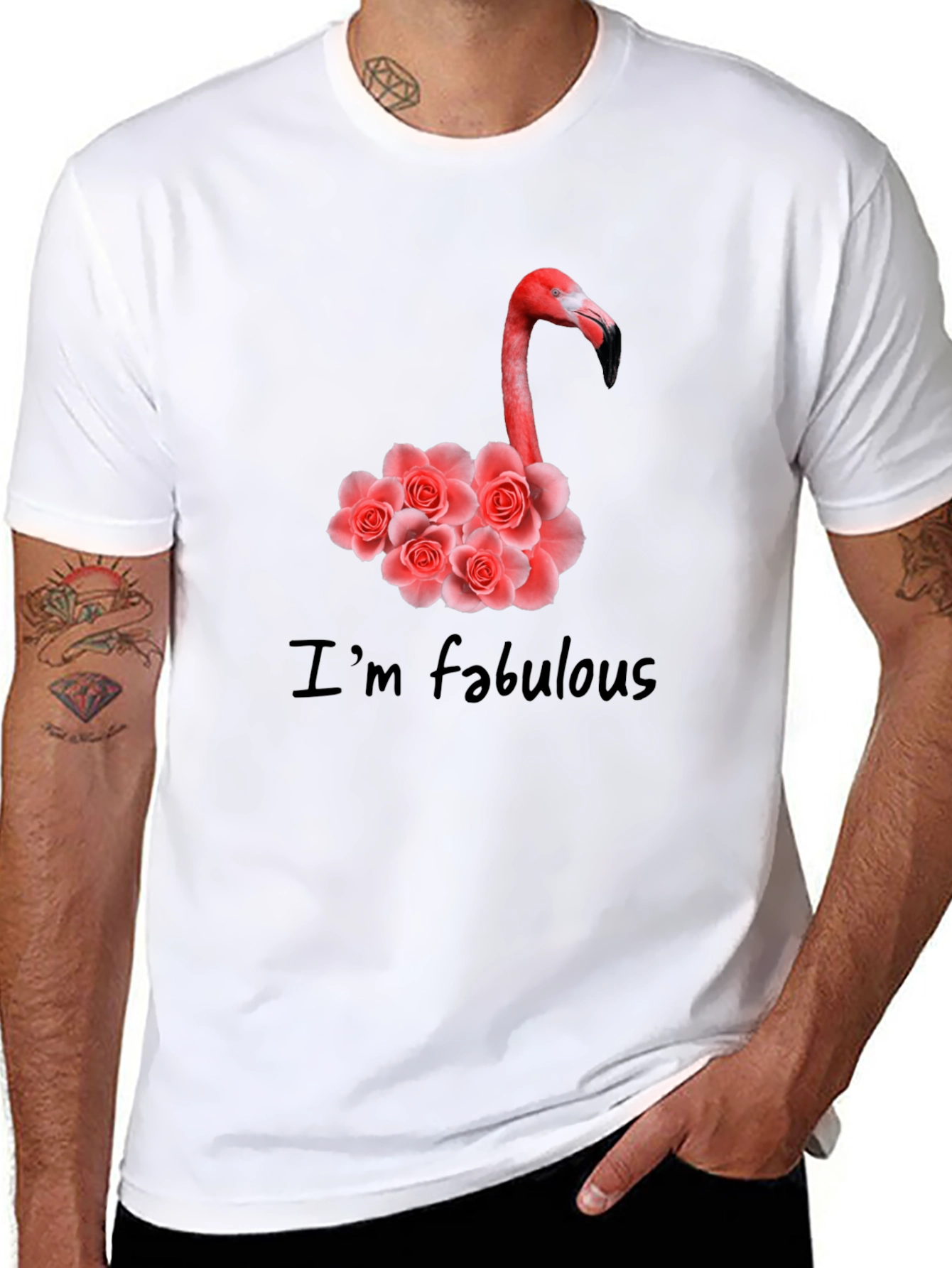 Fabulous Flamingo Floral Graphic Tee