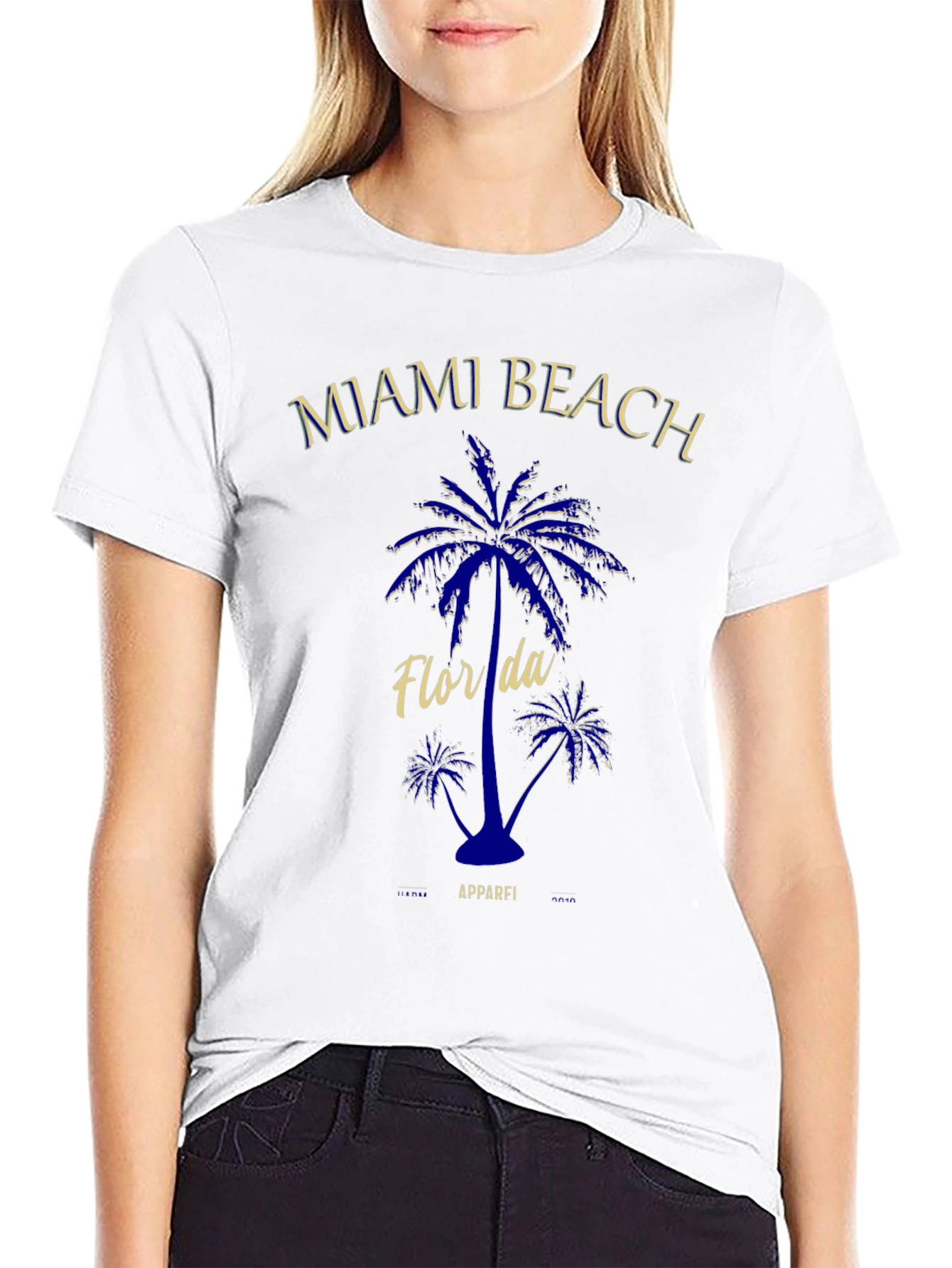 Miami Beach Florida Palm Tree Graphic T-Shirt