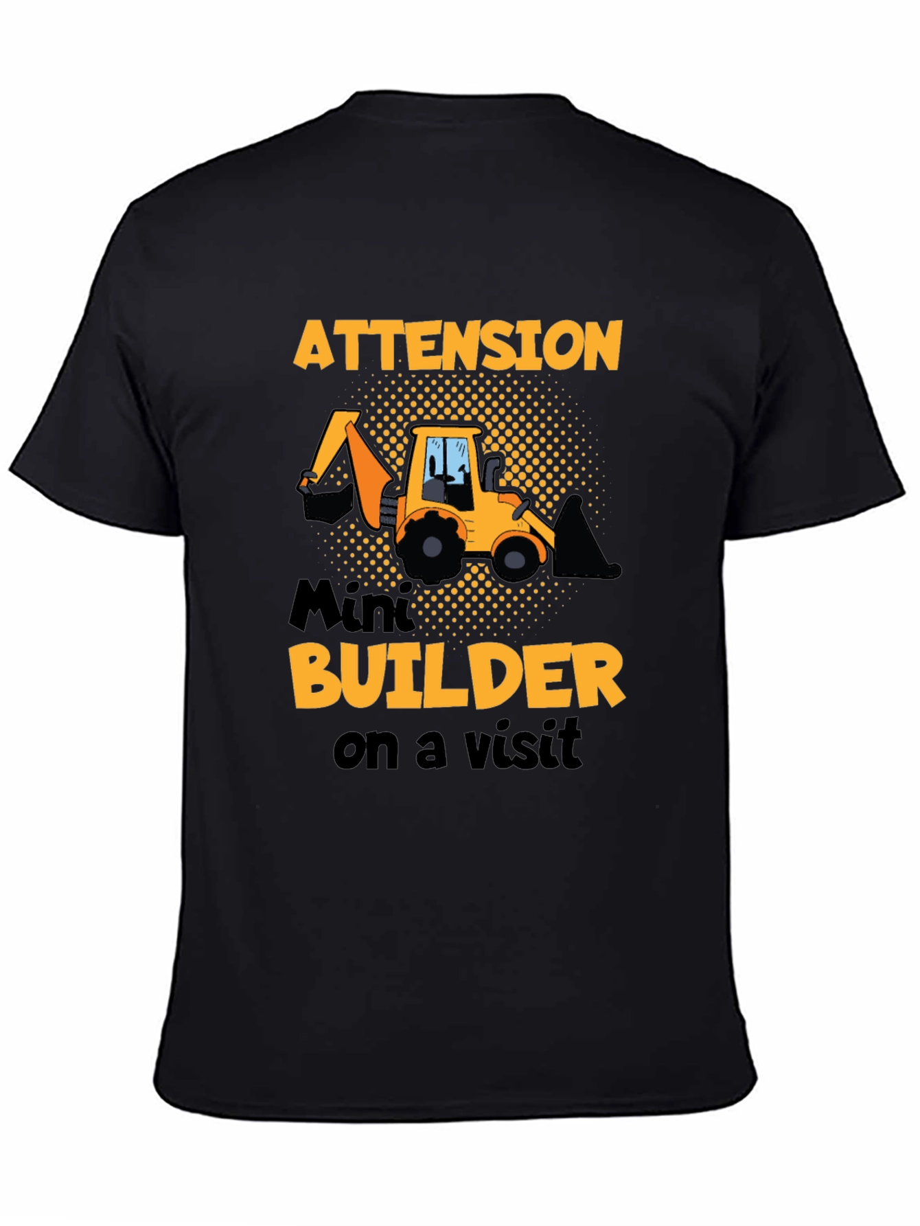 Attention Mini Builder T-Shirt - Construction Vehicle Tee