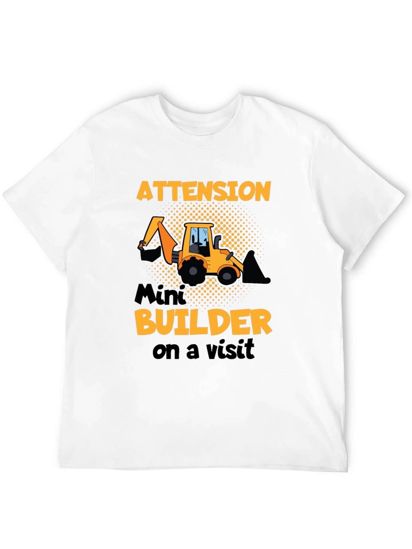 Attention Mini Builder T-Shirt - Construction Vehicle Tee