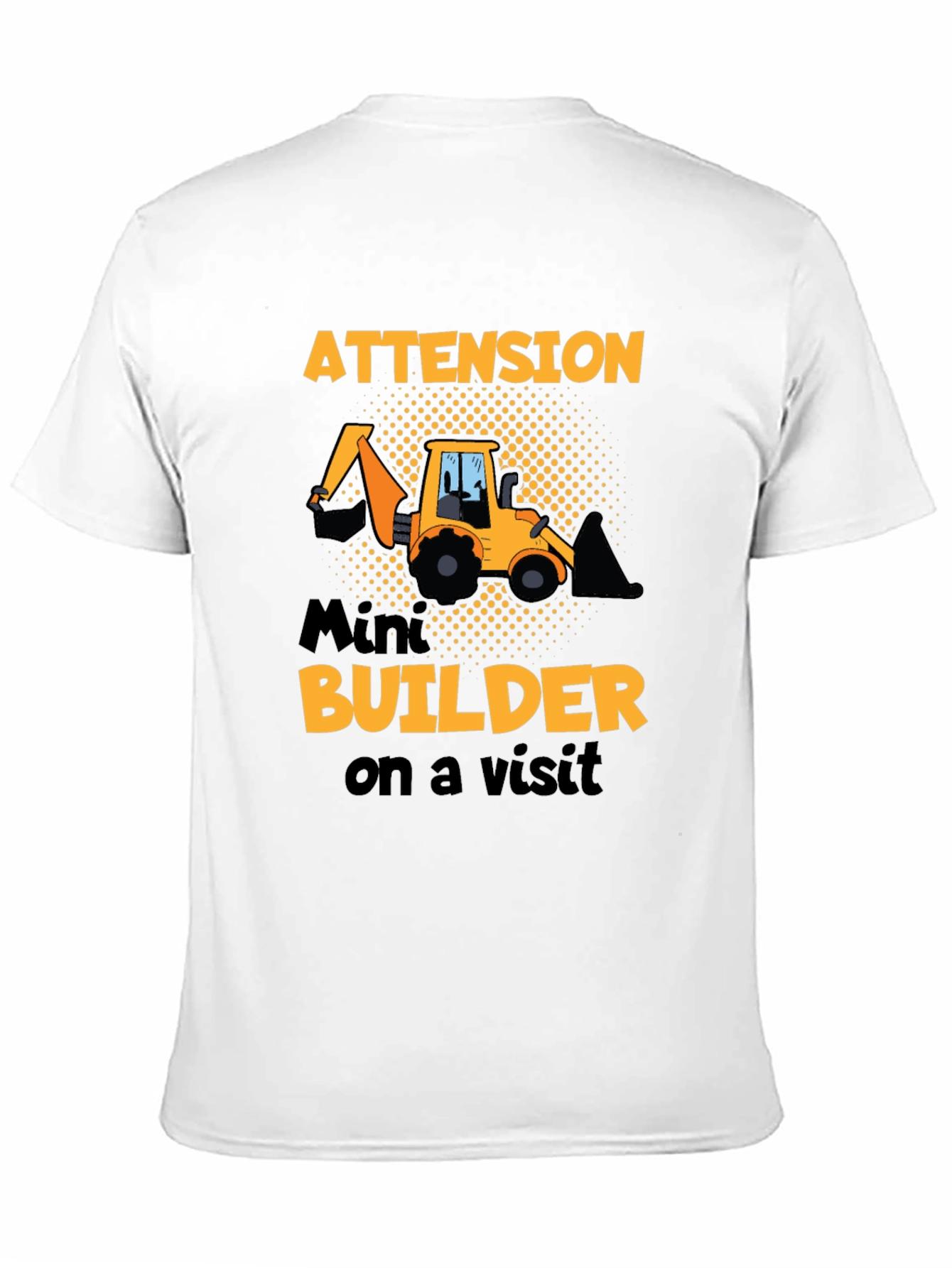 Attention Mini Builder T-Shirt - Construction Vehicle Tee