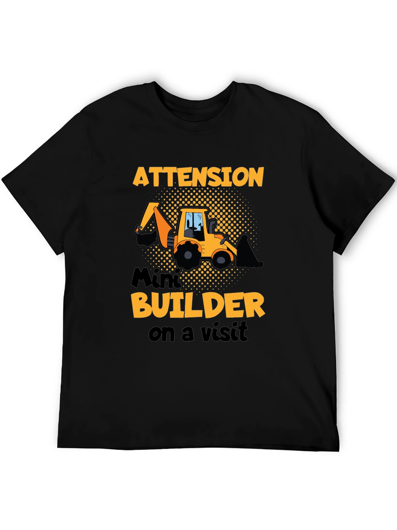 Attention Mini Builder T-Shirt - Construction Vehicle Tee