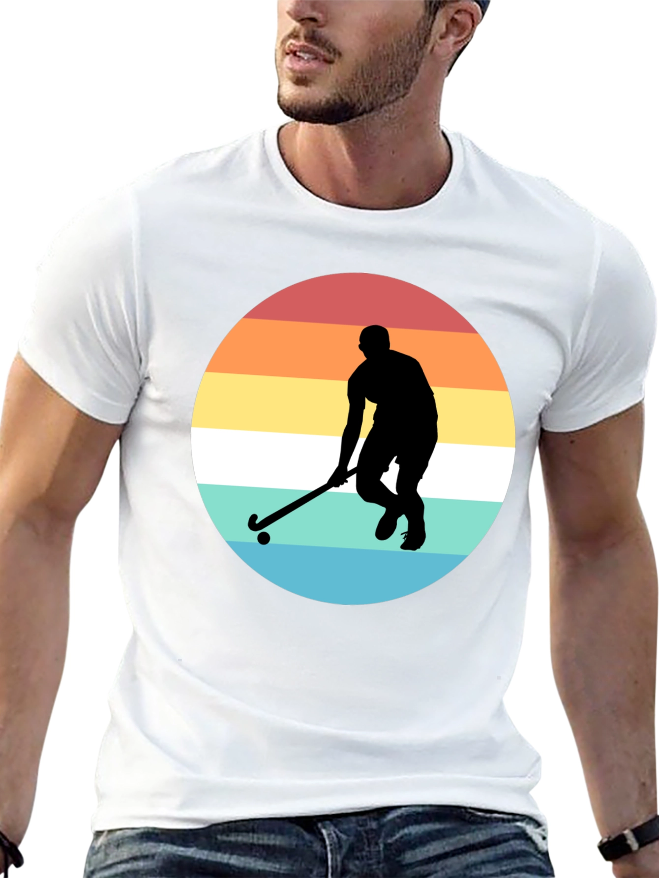 Field Hockey Sunset Graphic Tee