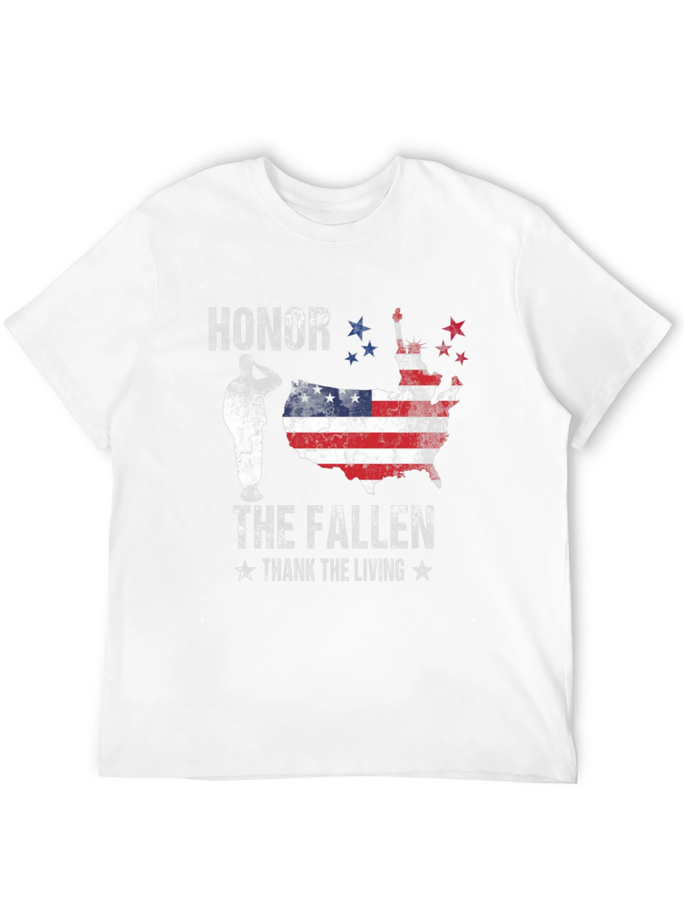 Honor The Fallen Mens Black Graphic Tee