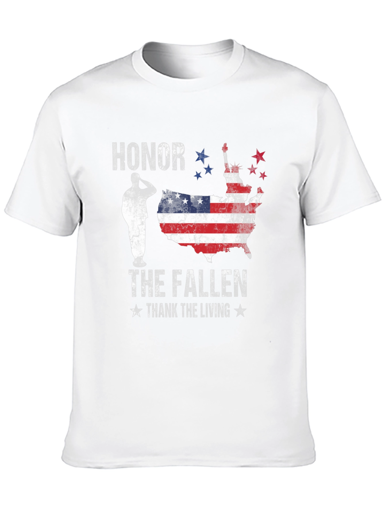 Honor The Fallen Mens Black Graphic Tee