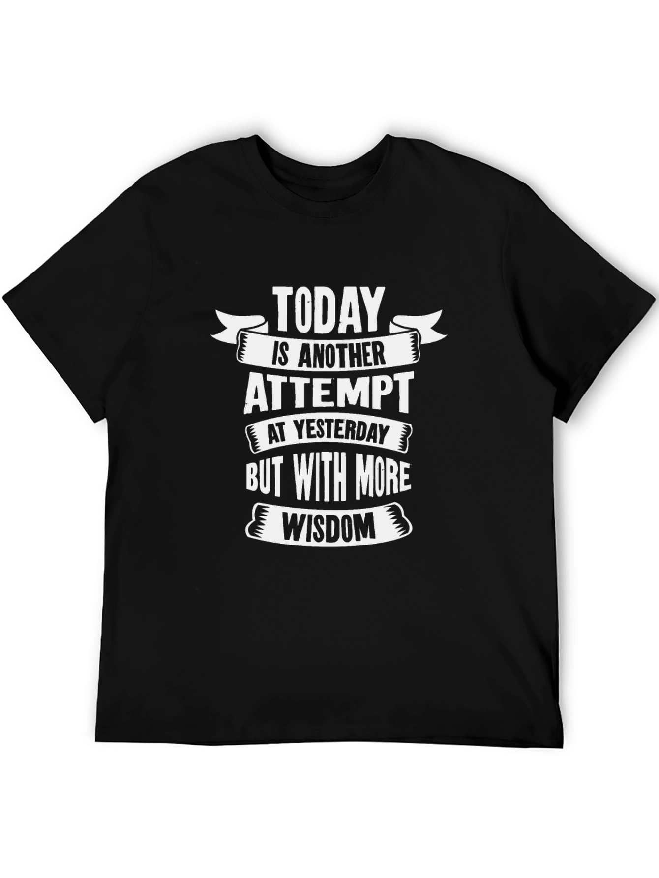 Wisdom Graphic Tee - Black Casual T-Shirt
