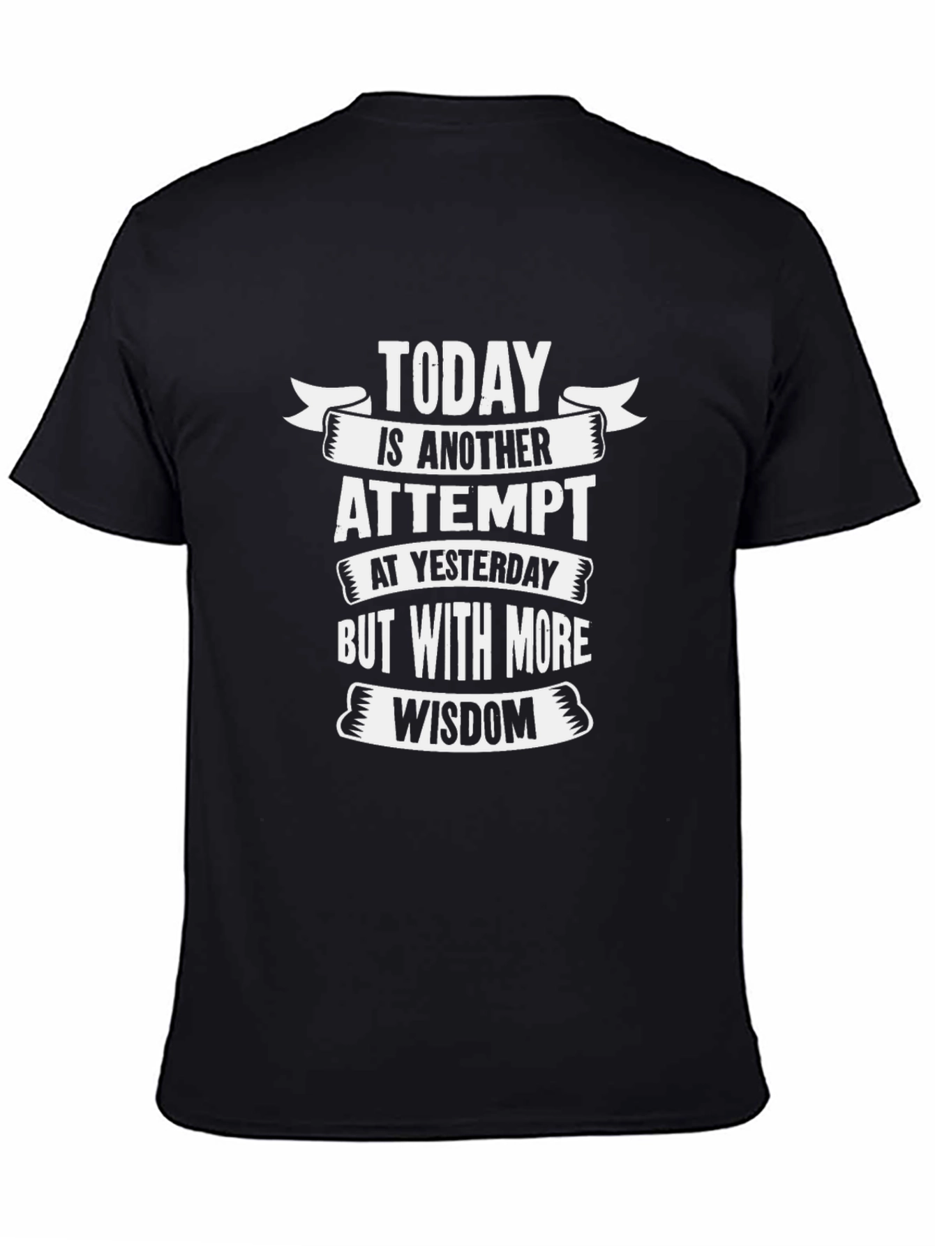 Wisdom Graphic Tee - Black Casual T-Shirt