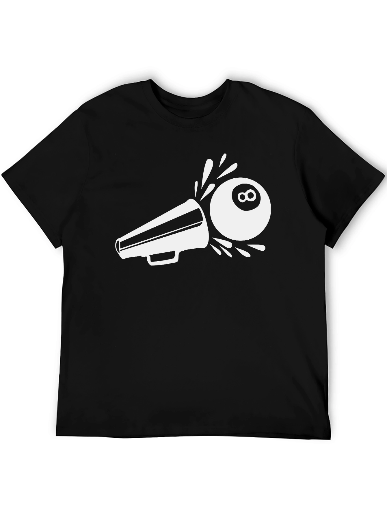Megaphone 8-Ball T-Shirt - Black Graphic Tee