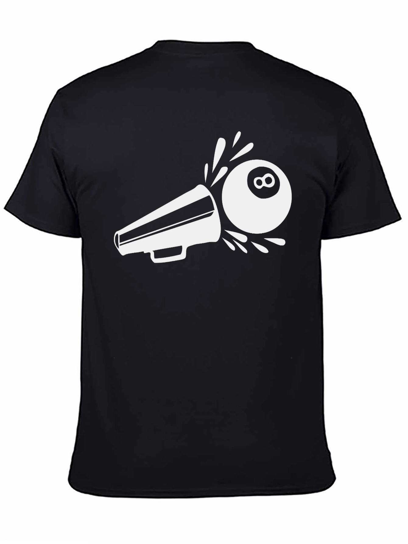 Megaphone 8-Ball T-Shirt - Black Graphic Tee