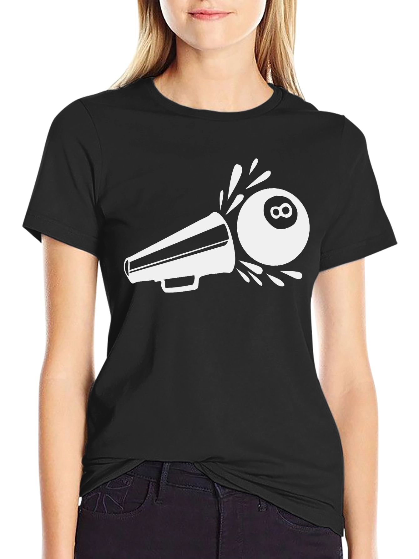 Megaphone 8-Ball T-Shirt - Black Graphic Tee