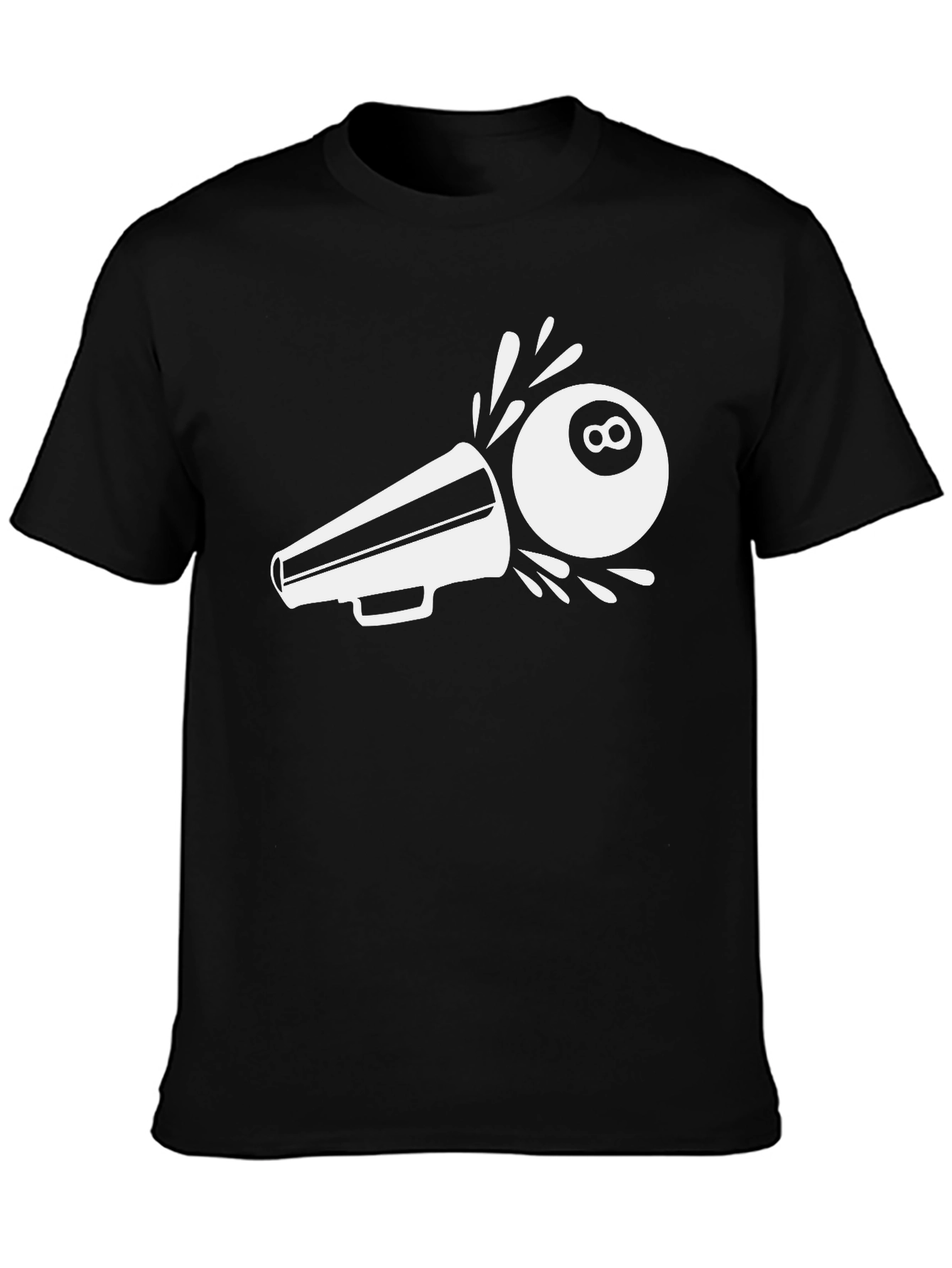 Megaphone 8-Ball T-Shirt - Black Graphic Tee