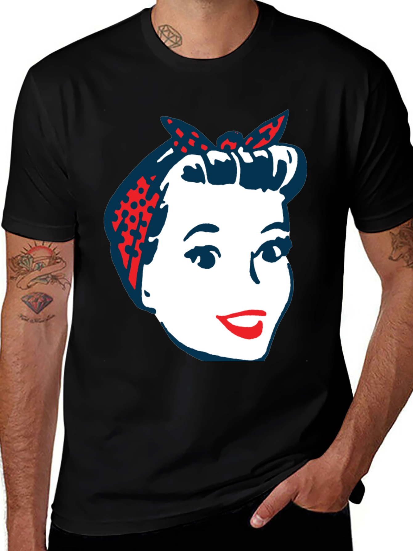 Retro Rosie the Riveter Graphic T-Shirt