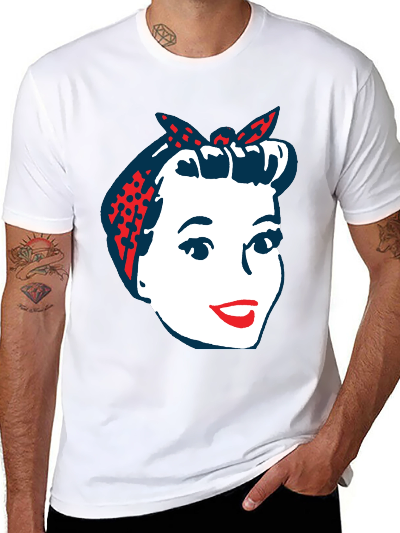Retro Rosie the Riveter Graphic T-Shirt