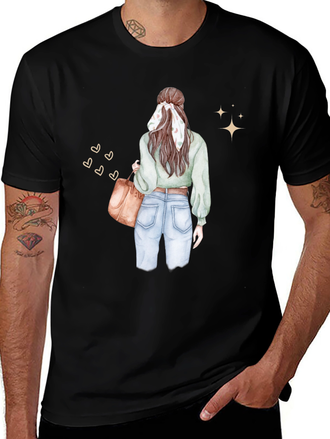Stylish Woman Graphic Tee - Casual Chic