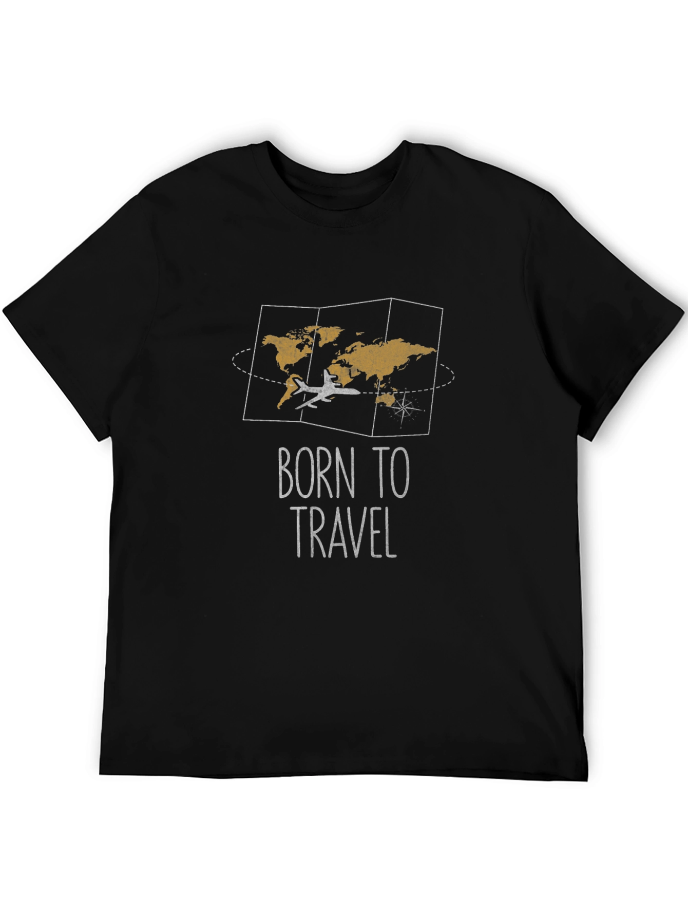 Born to Travel Black T-Shirt - Adventure Awaits
