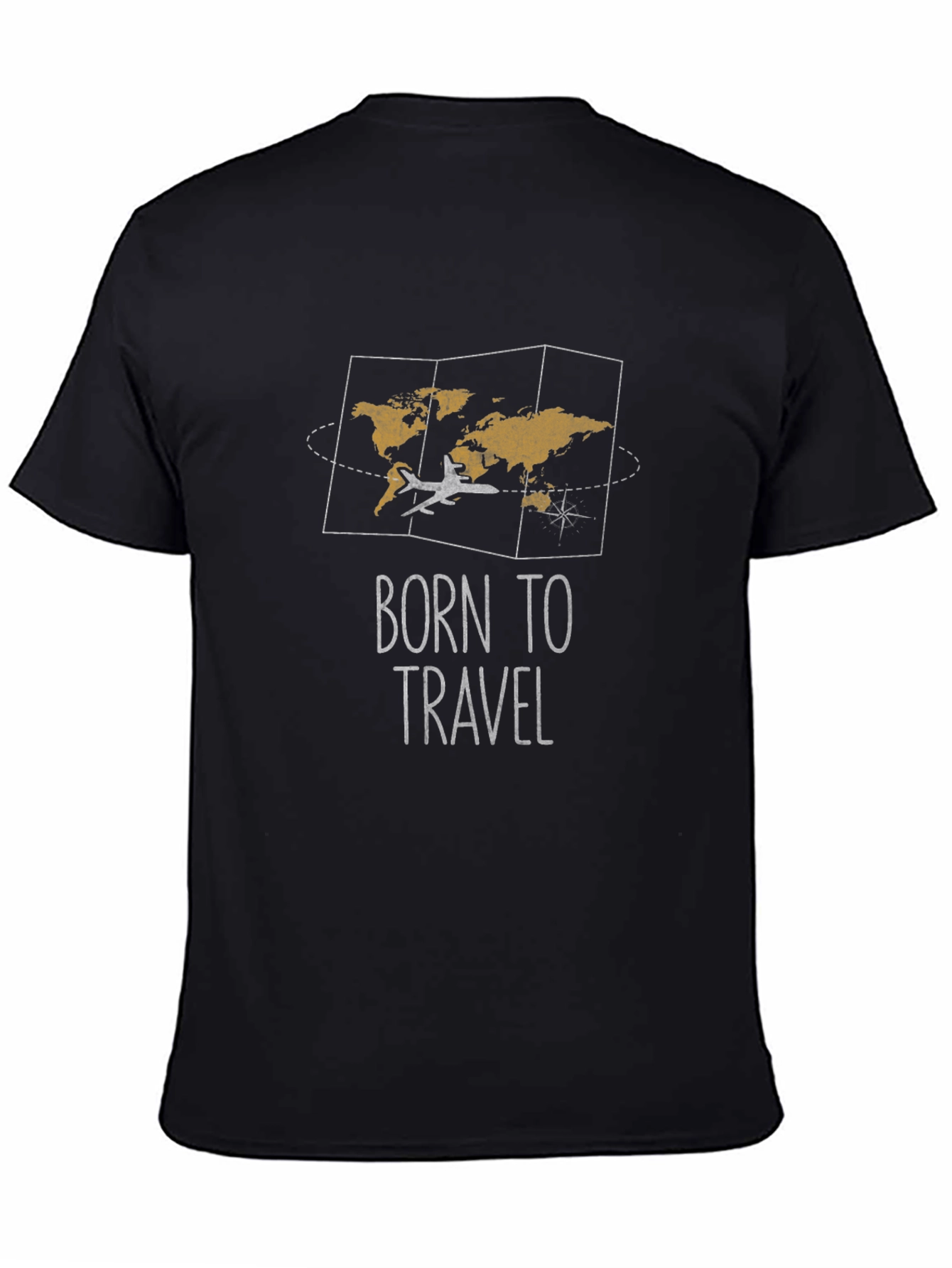 Born to Travel Black T-Shirt - Adventure Awaits