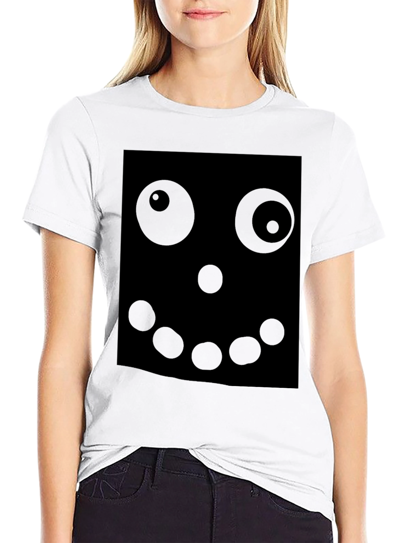 Funny Face Graphic Tee - Black