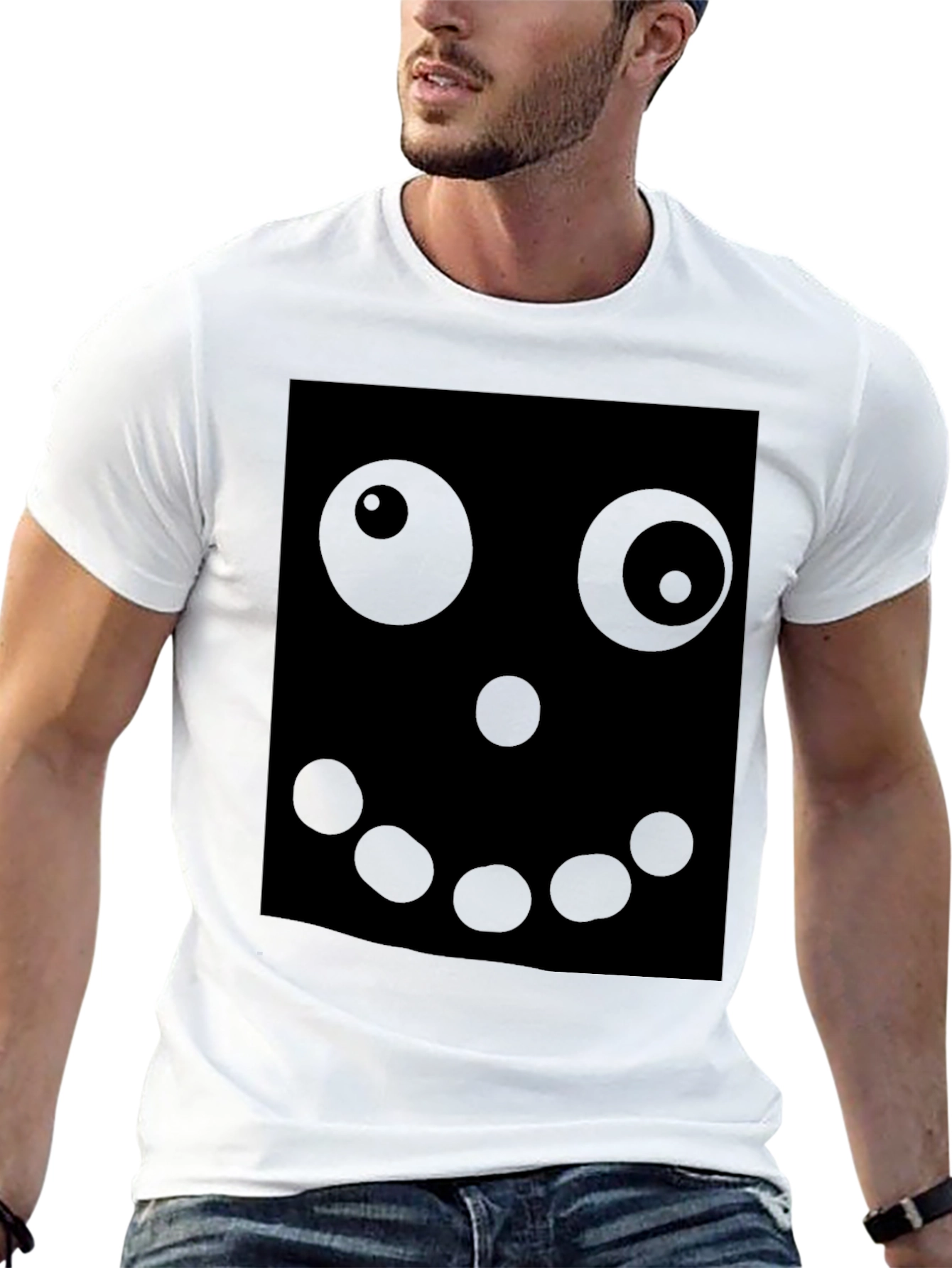 Funny Face Graphic Tee - Black