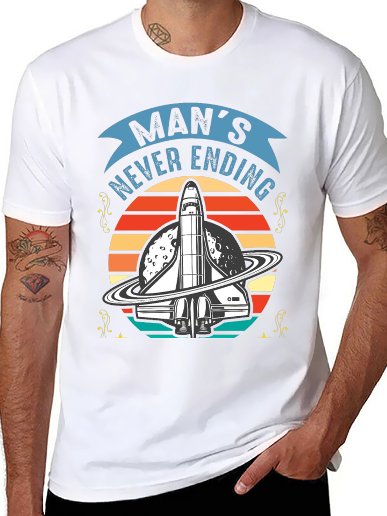 Mans Never Ending Space Trip T-Shirt