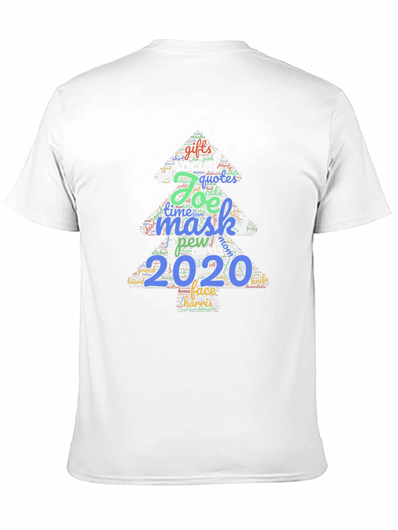 Festive 2020 Holiday Word Art T-Shirt