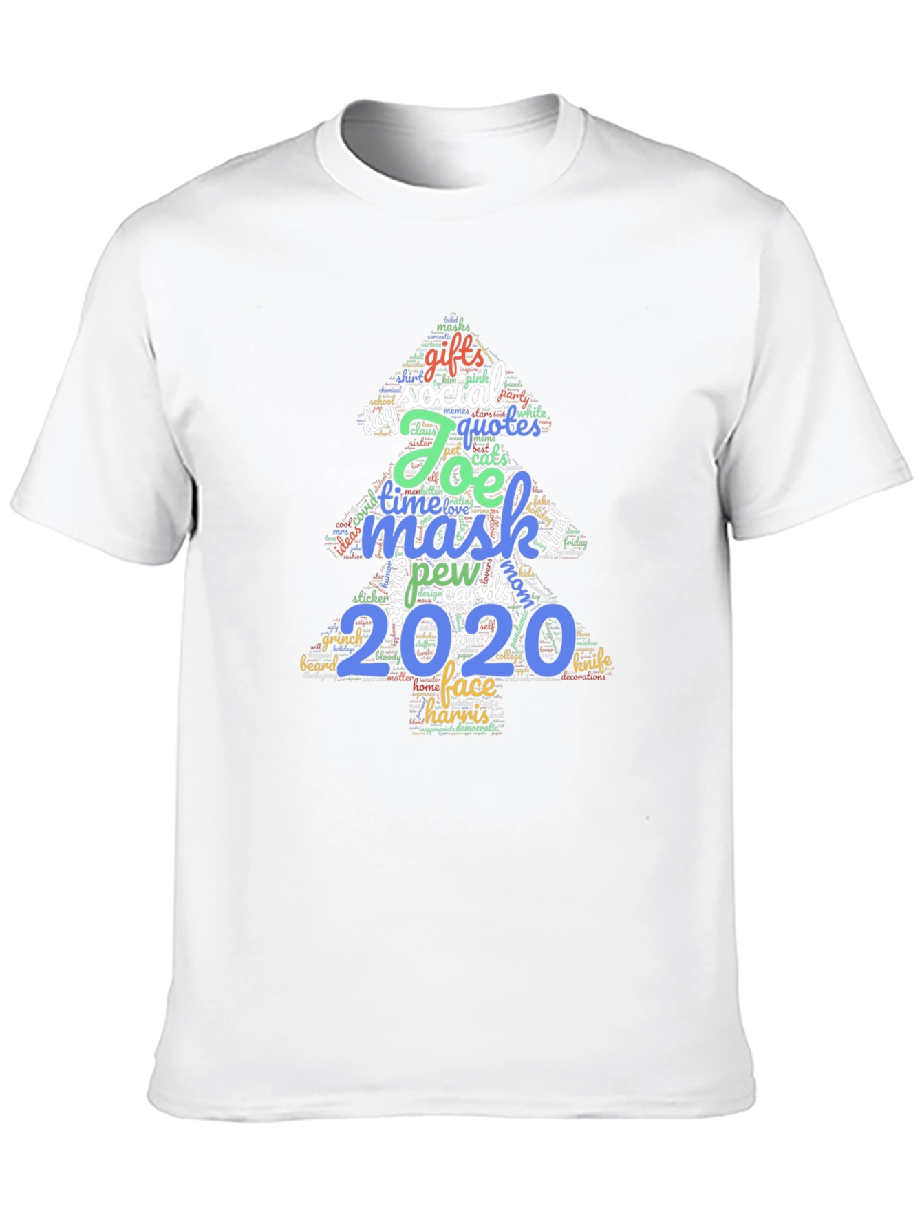 Festive 2020 Holiday Word Art T-Shirt