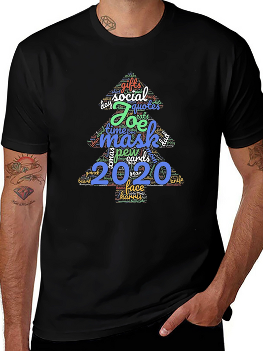 Festive 2020 Holiday Word Art T-Shirt