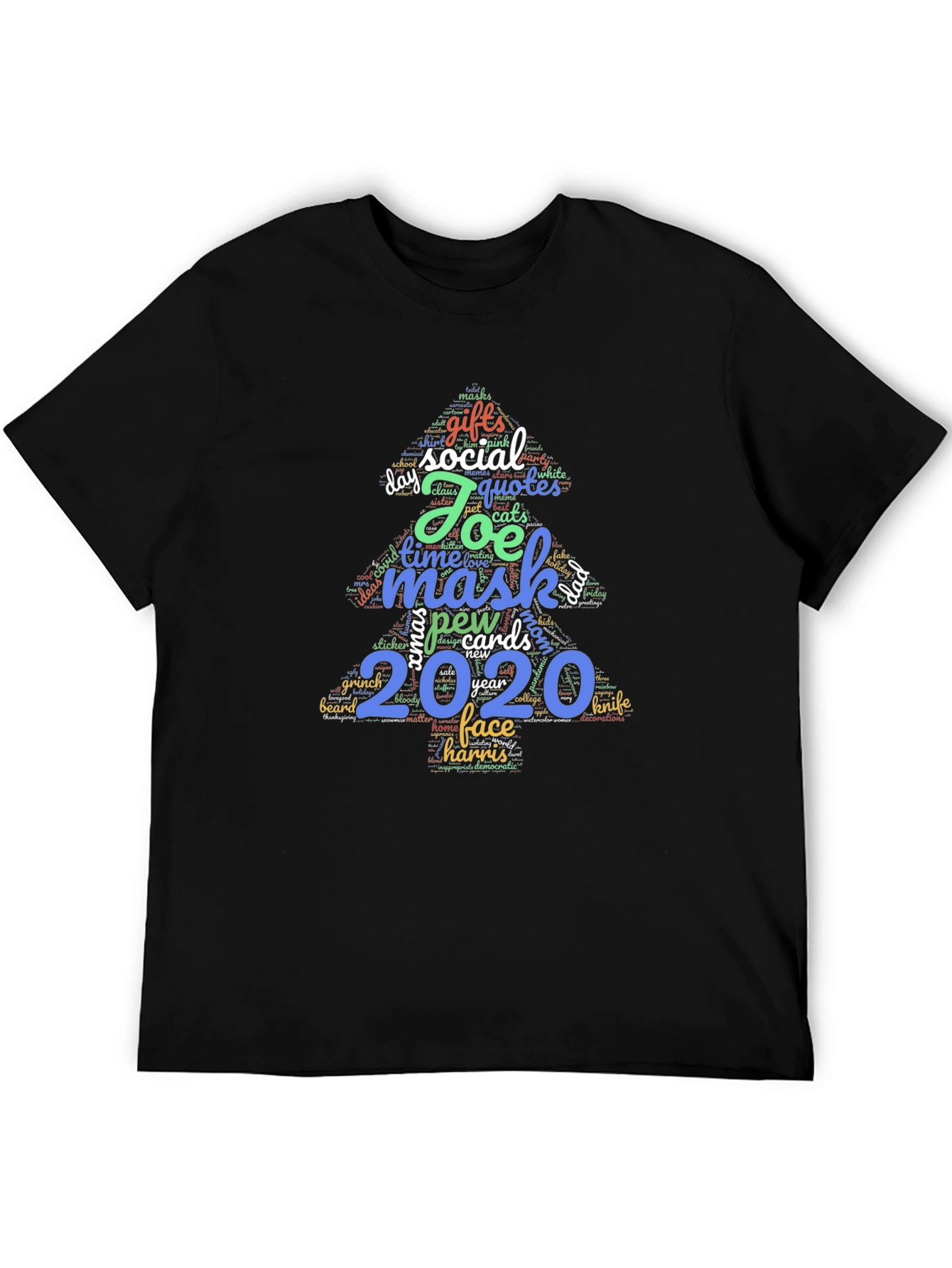 Festive 2020 Holiday Word Art T-Shirt