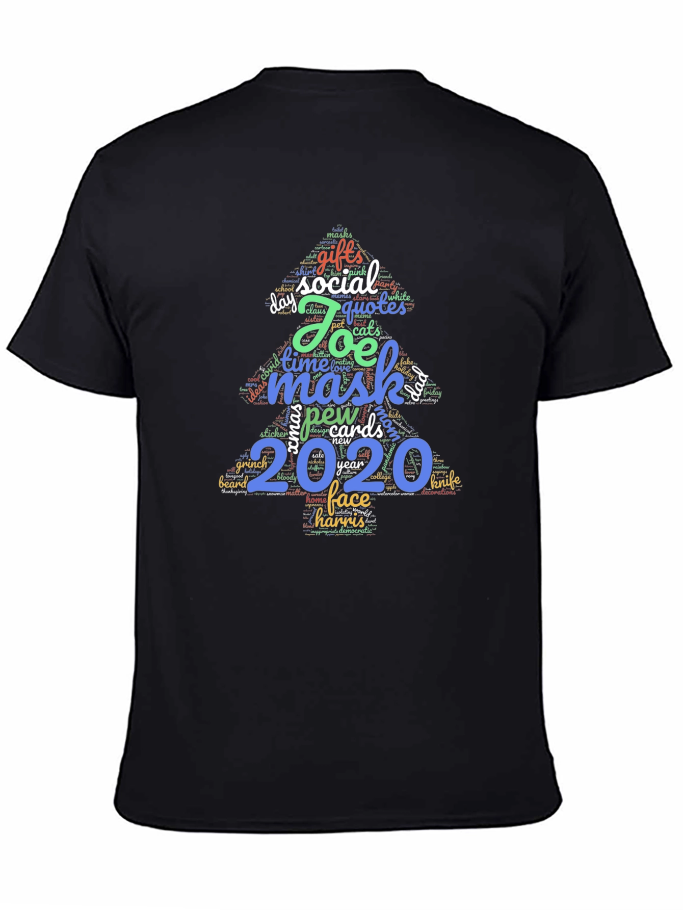 Festive 2020 Holiday Word Art T-Shirt