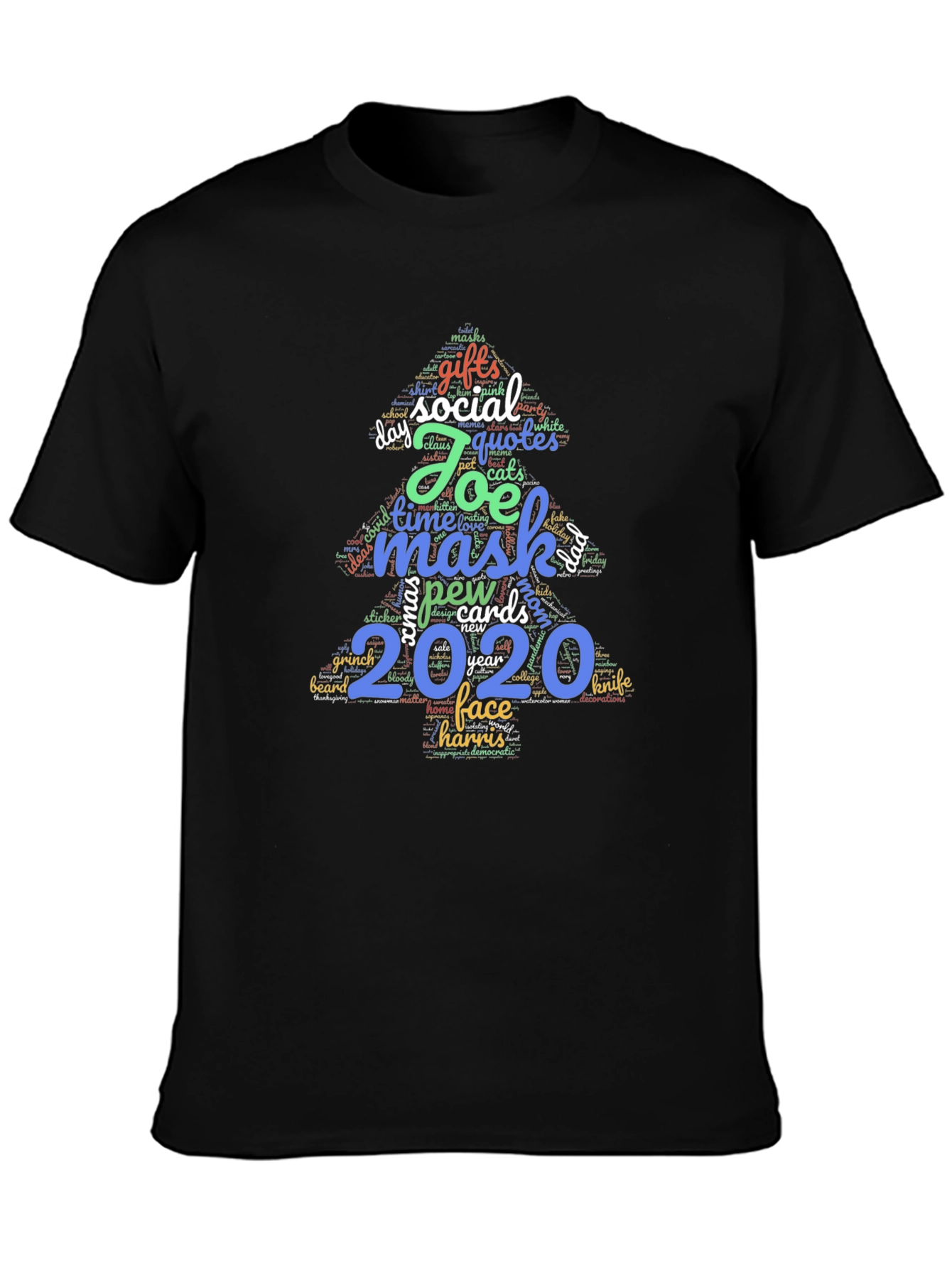 Festive 2020 Holiday Word Art T-Shirt