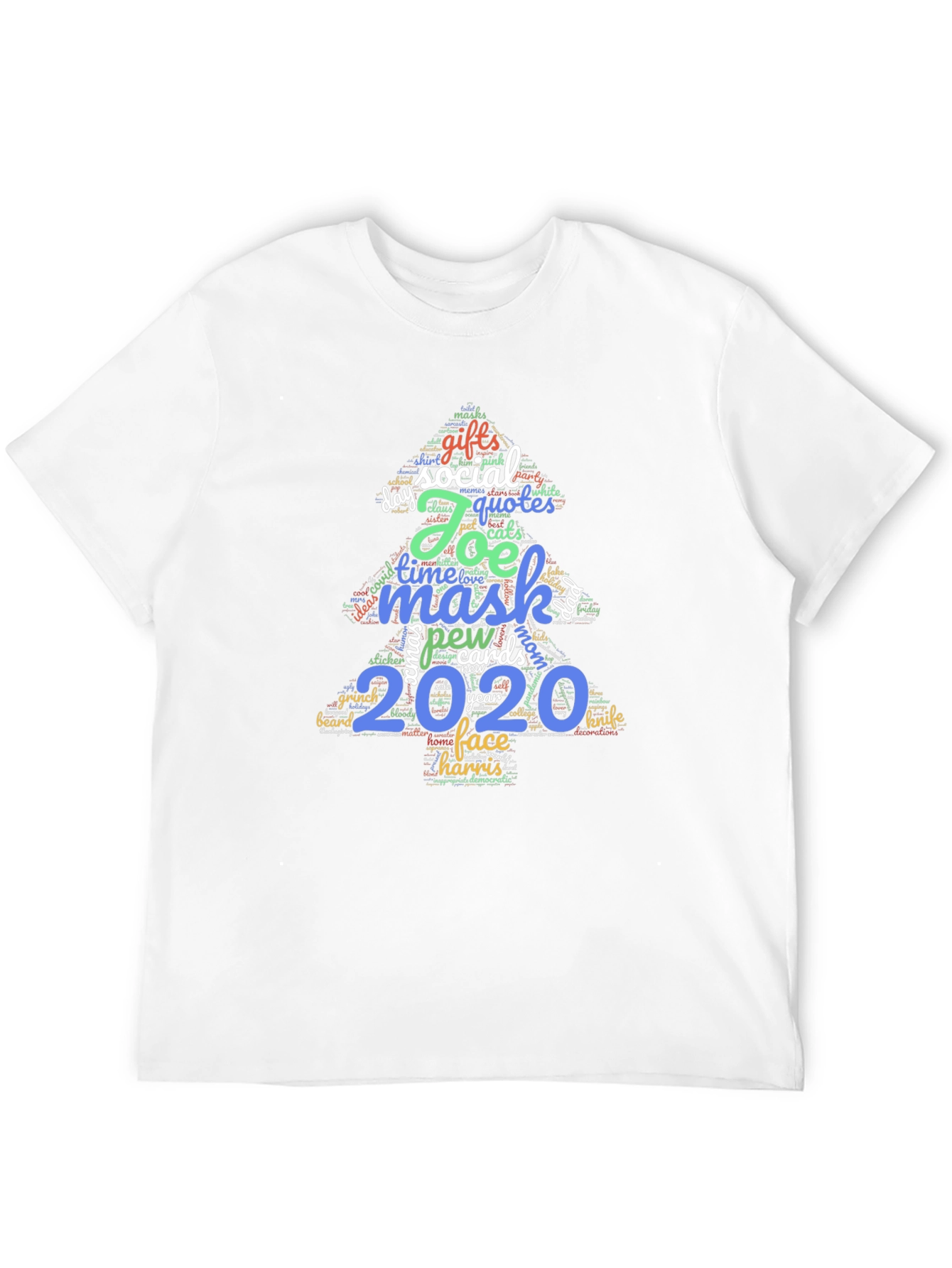 Festive 2020 Holiday Word Art T-Shirt