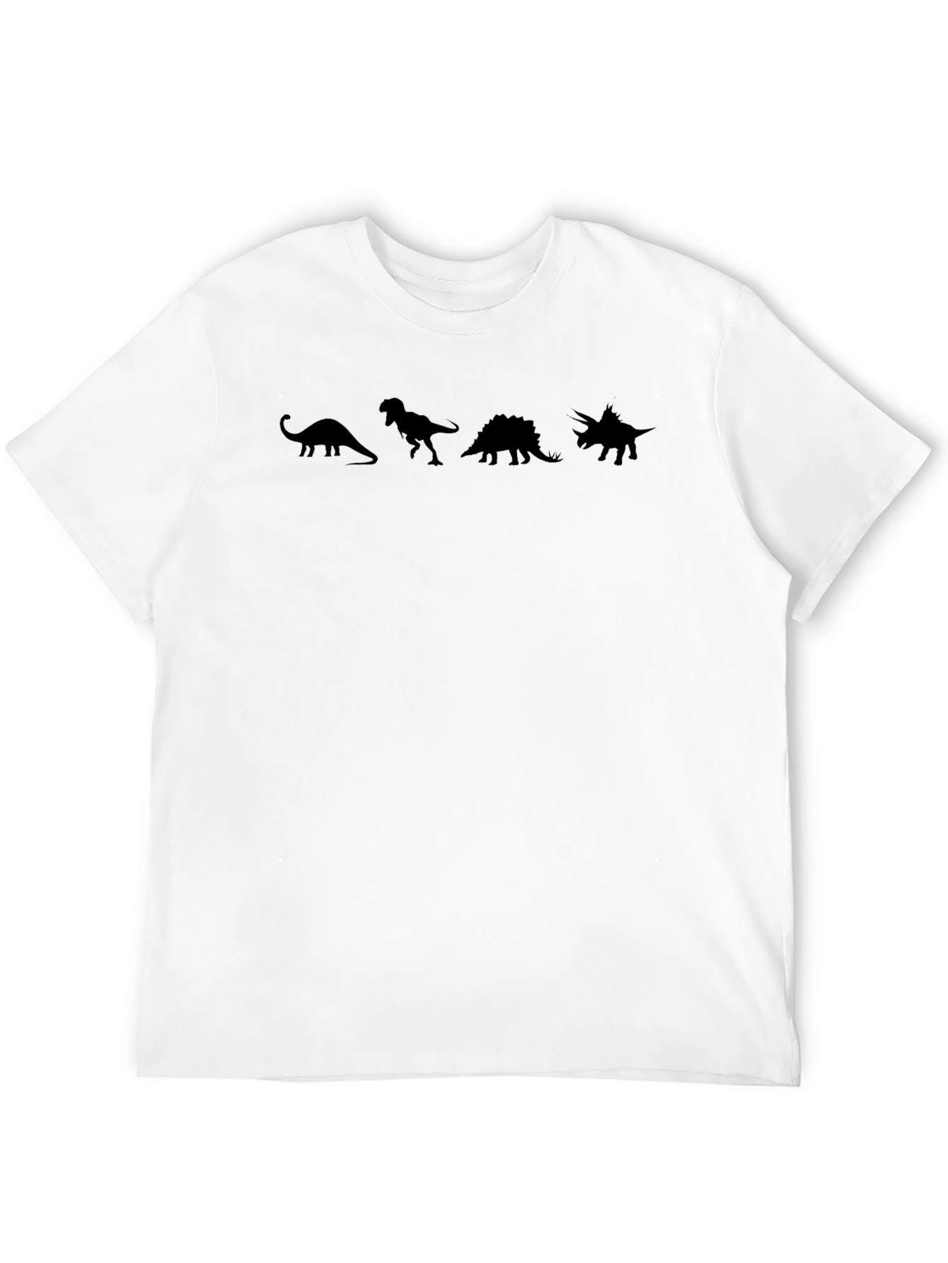 Dinosaur Silhouette Graphic Tee - Black