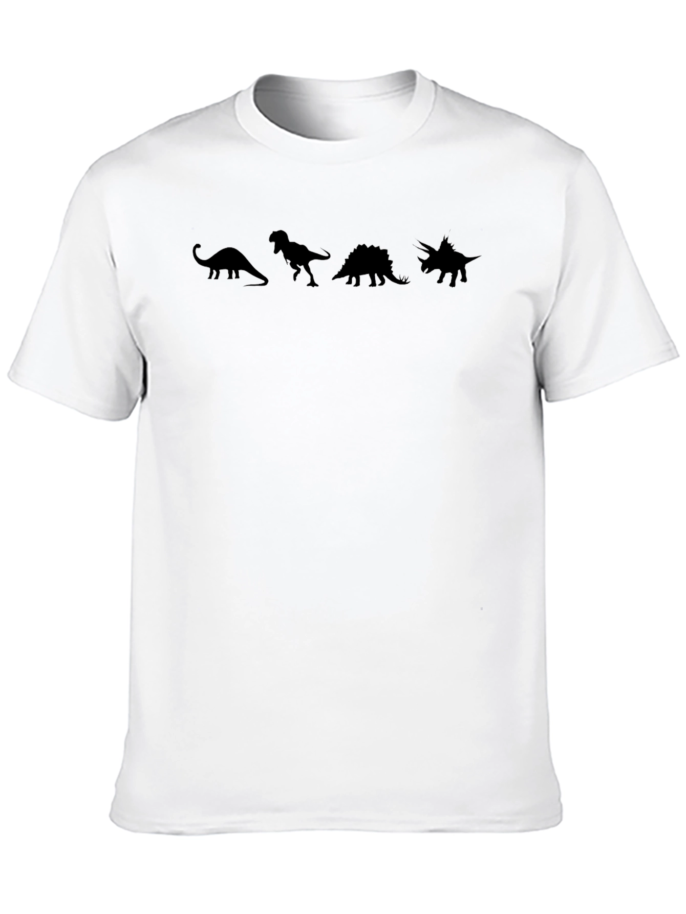 Dinosaur Silhouette Graphic Tee - Black