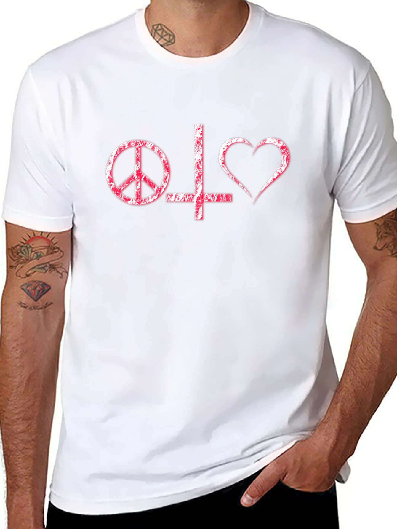 Peace Love T-Shirt - Stylish Graphic Tee