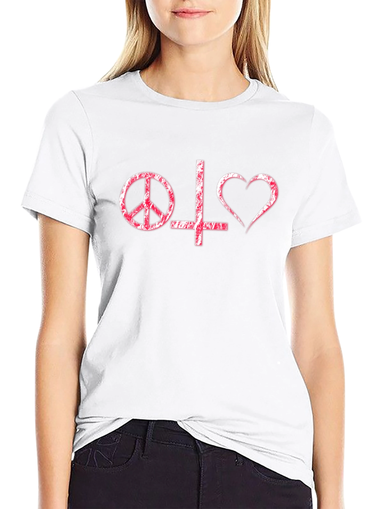 Peace Love T-Shirt - Stylish Graphic Tee