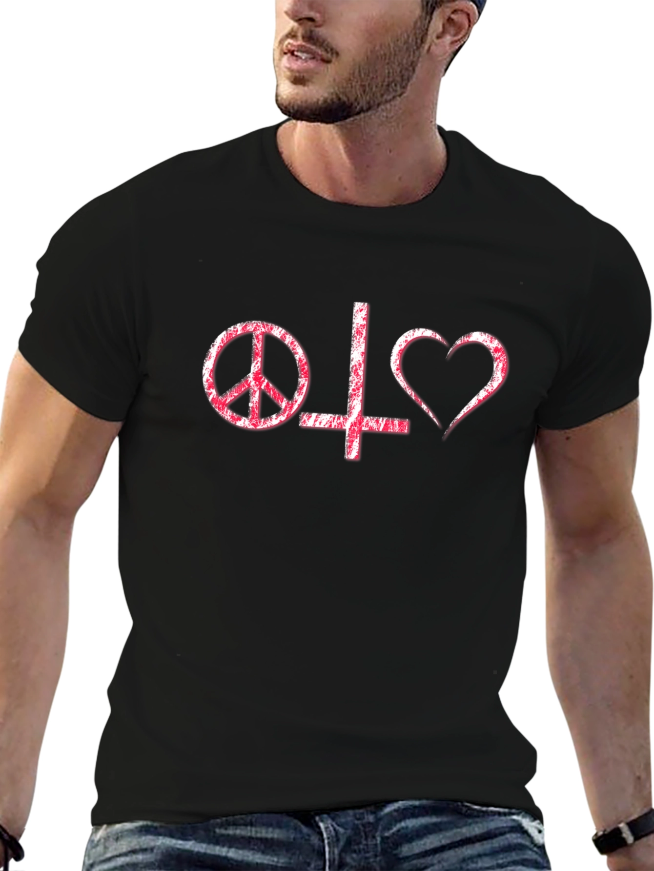 Peace Love T-Shirt - Stylish Graphic Tee