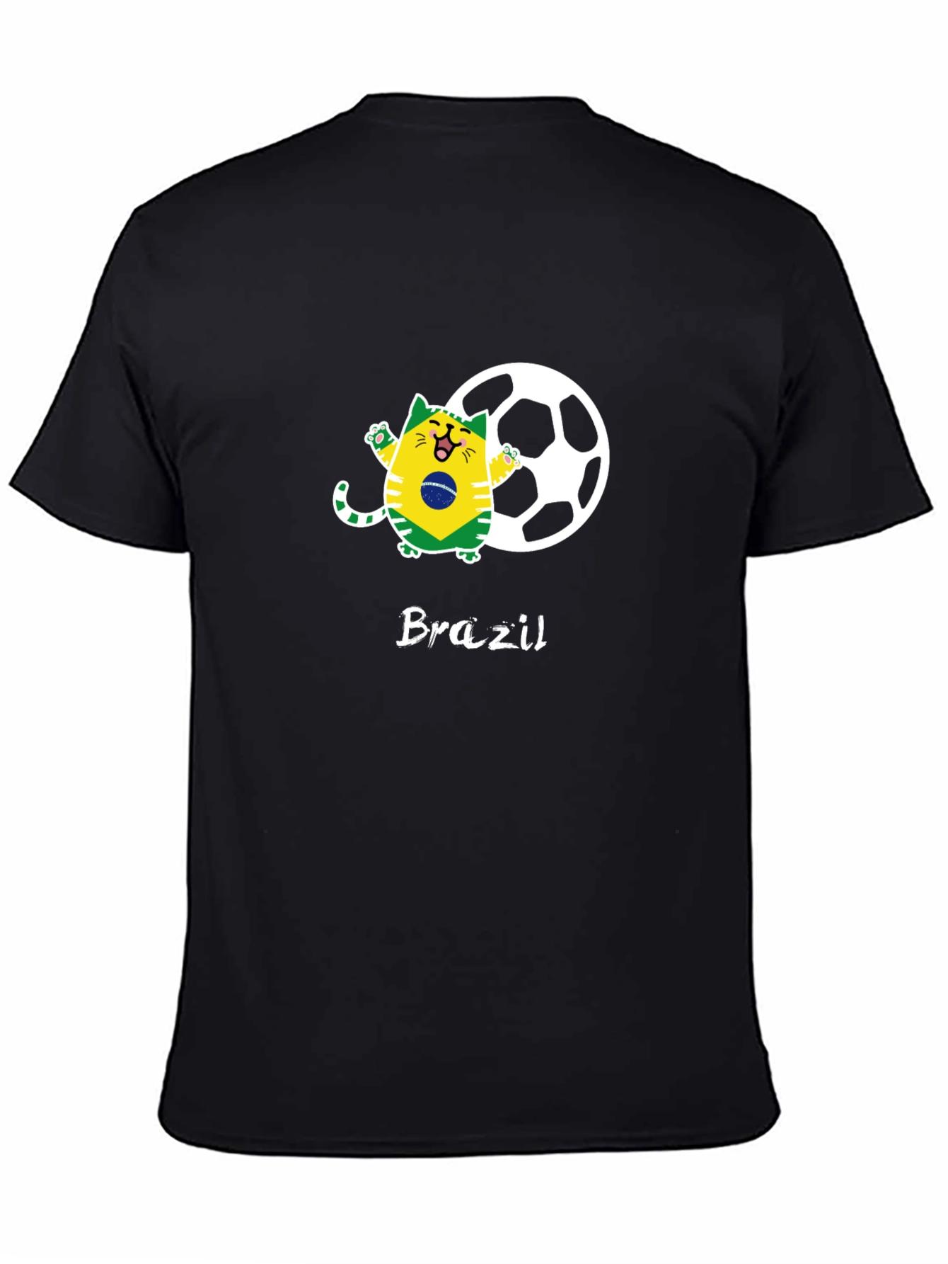 Brazil Soccer Cat Graphic Tee